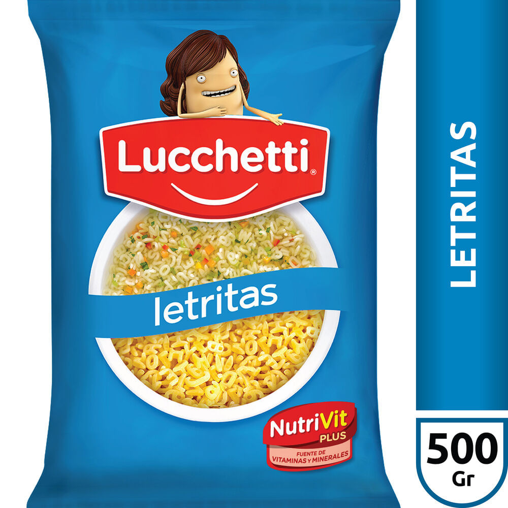 Fideos letritas Lucchetti 500 g.