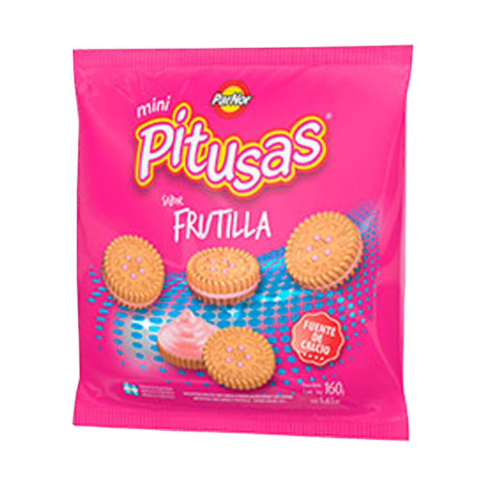 Galletitas Pítusas frutilla mini 160 g.