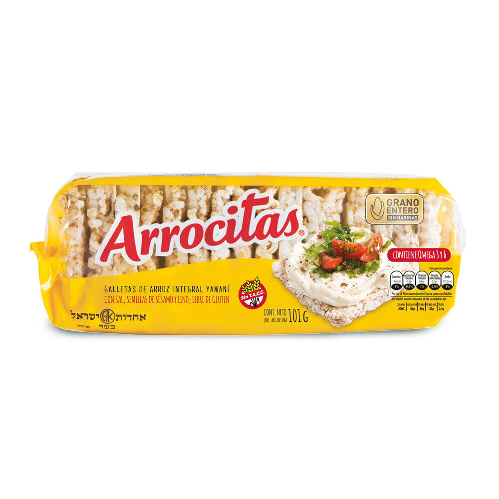 Galletas de arroz Arrocitas sésamo y lino 101 g.