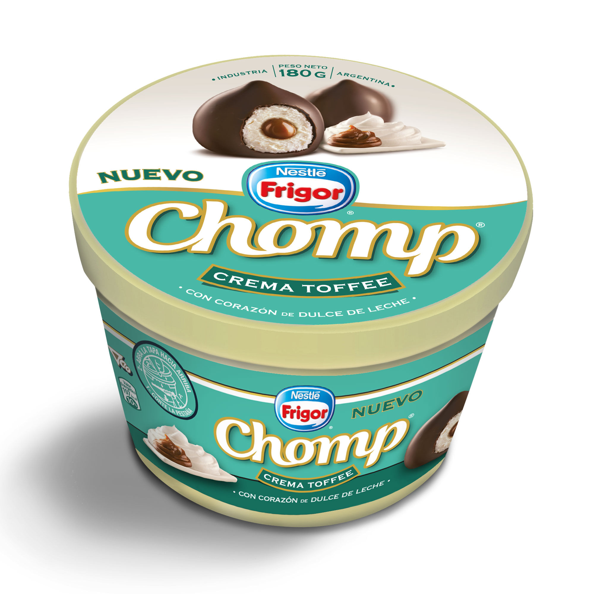 Bocadito helado Chomp crema tofee pote 180 g