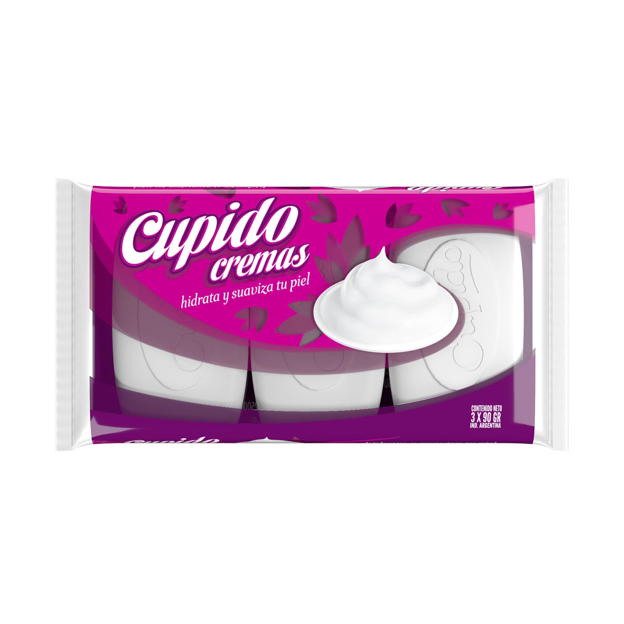 Jabón de tocador Cupido cremas 3 x 90 g.