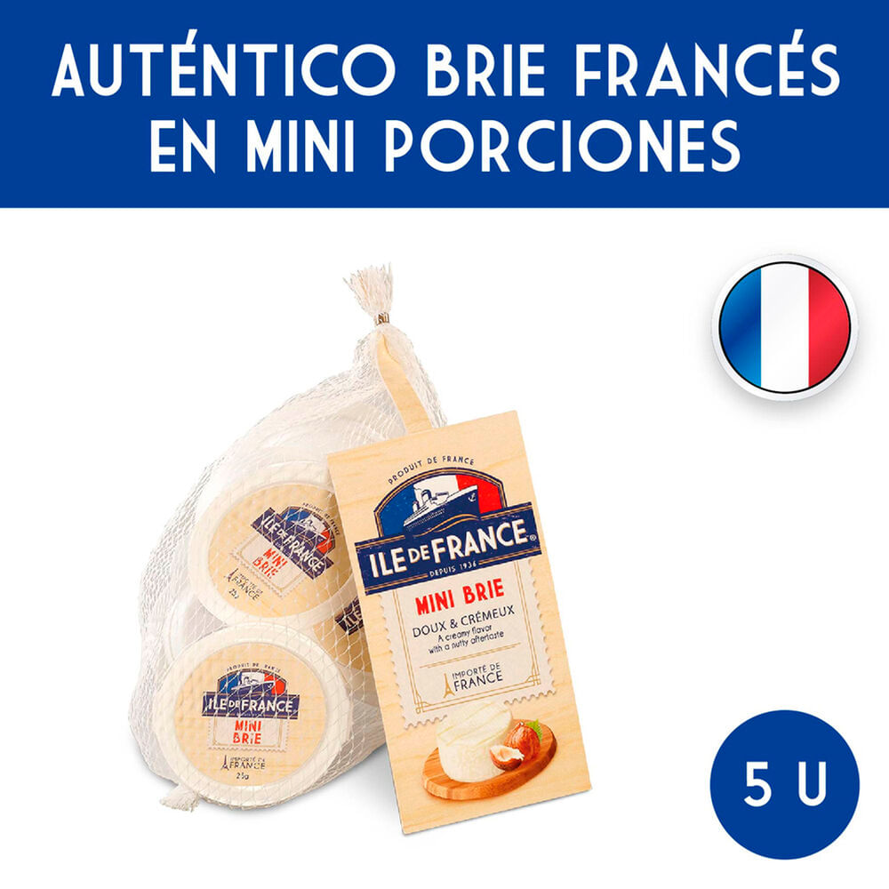 Queso brie Ile De France mini 125 g.