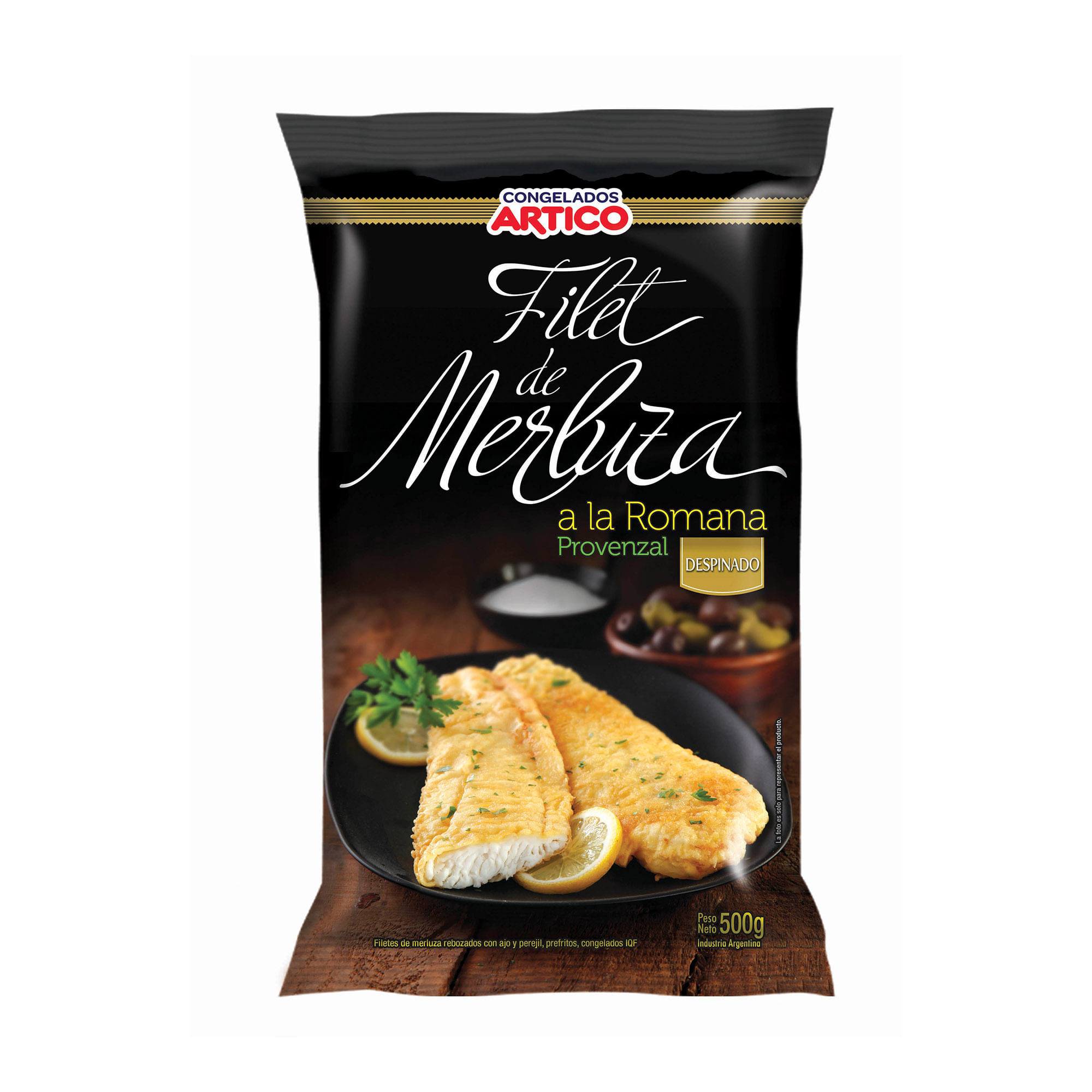 Filet de merluza Congelados Articos romana provenzal 500 g.