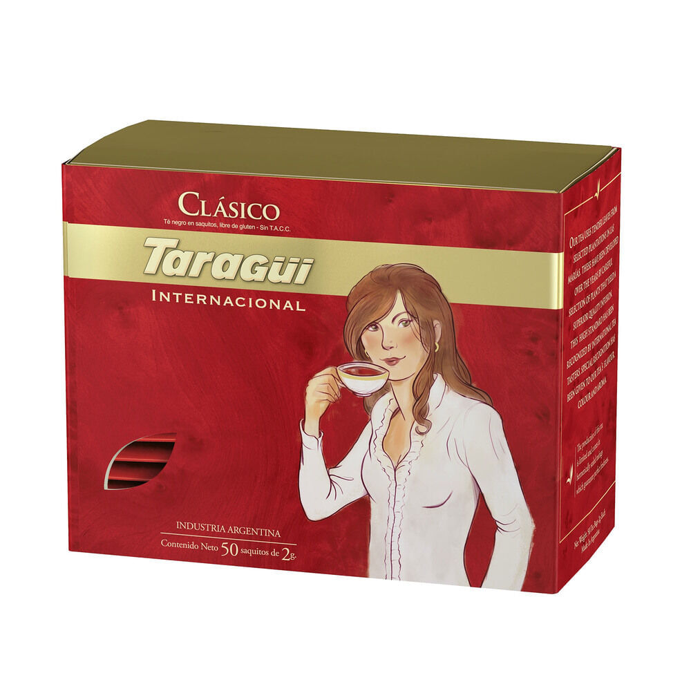 Té en saquitos Taragüi internacional negro clásico 50 u.
