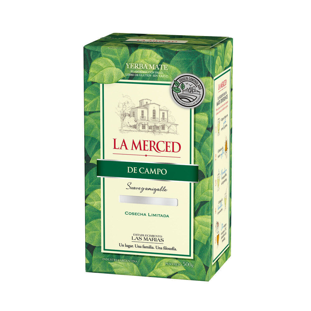 Yerba mate de campo orígen controlado La Merced 500 g.