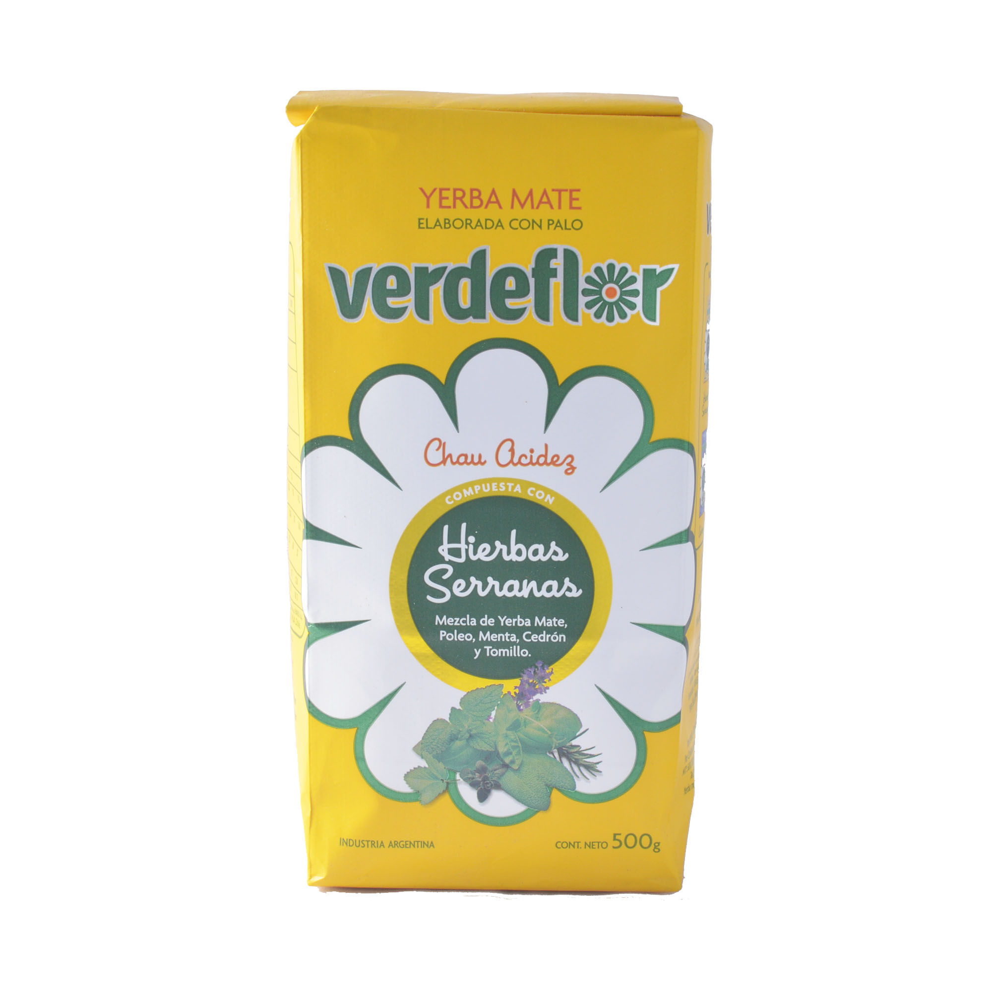 Yerba mate Verdeflor con hierbas serranas 500 g.