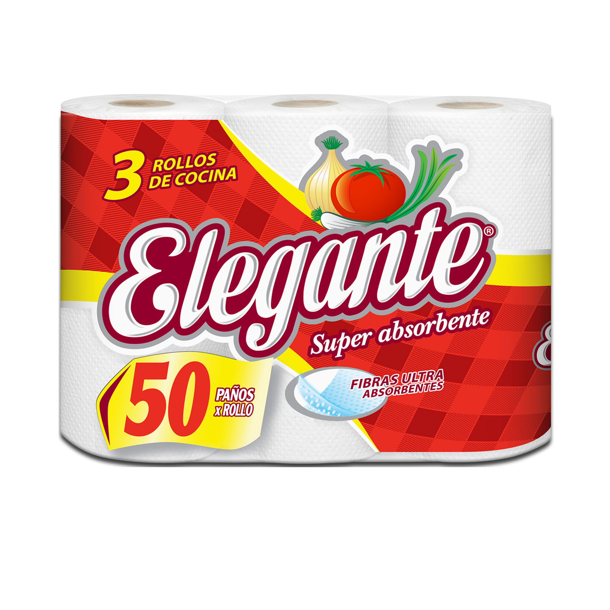 Rollo de cocina Elegante x3 50 paños