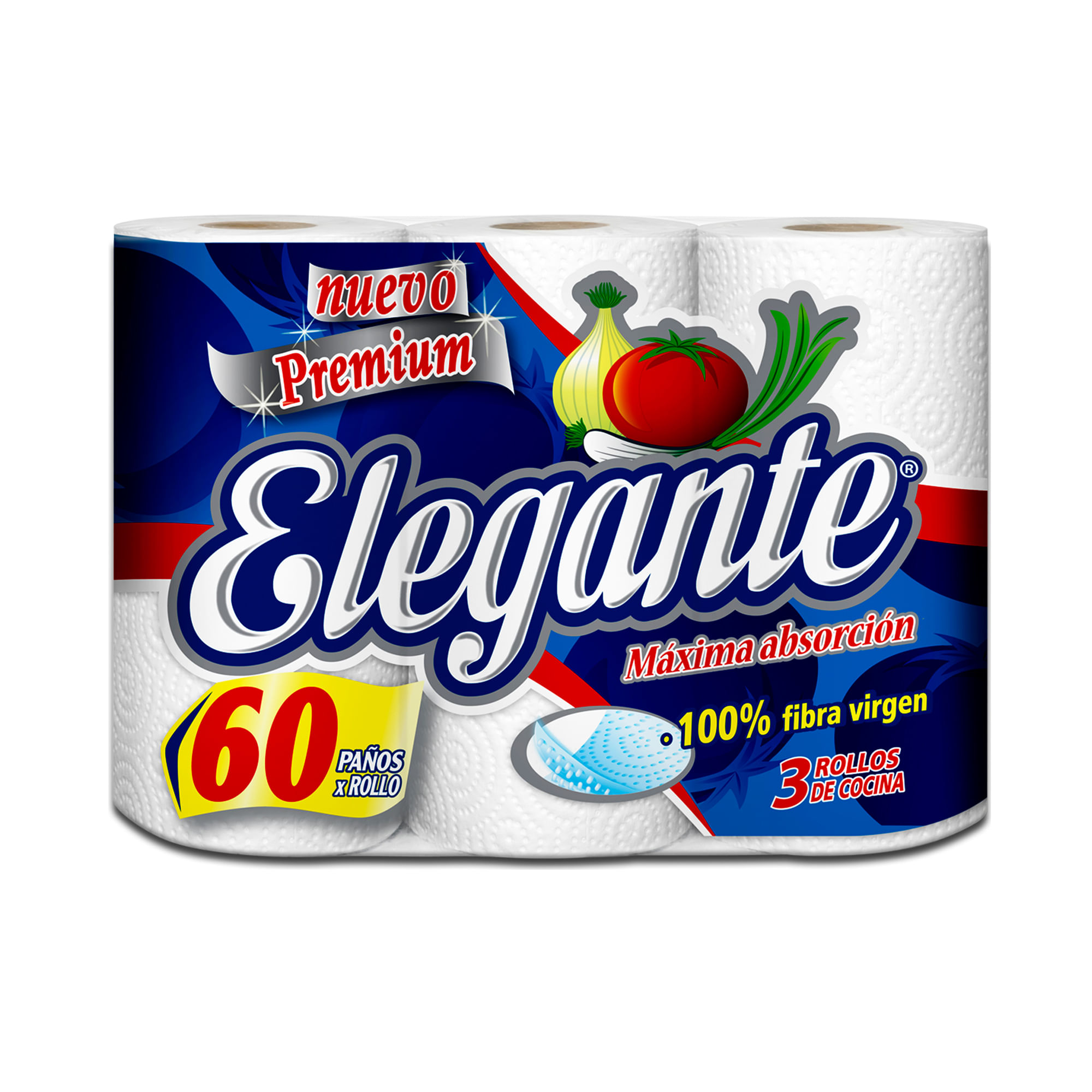 Rollo de cocina Elegante Premium 3 x 60 paños