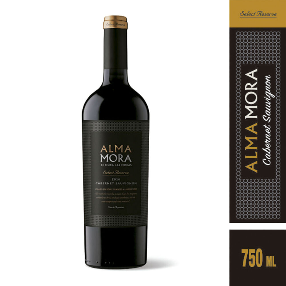 Vino tinto Cabernet Sauvignon Alma Mora 750 ml