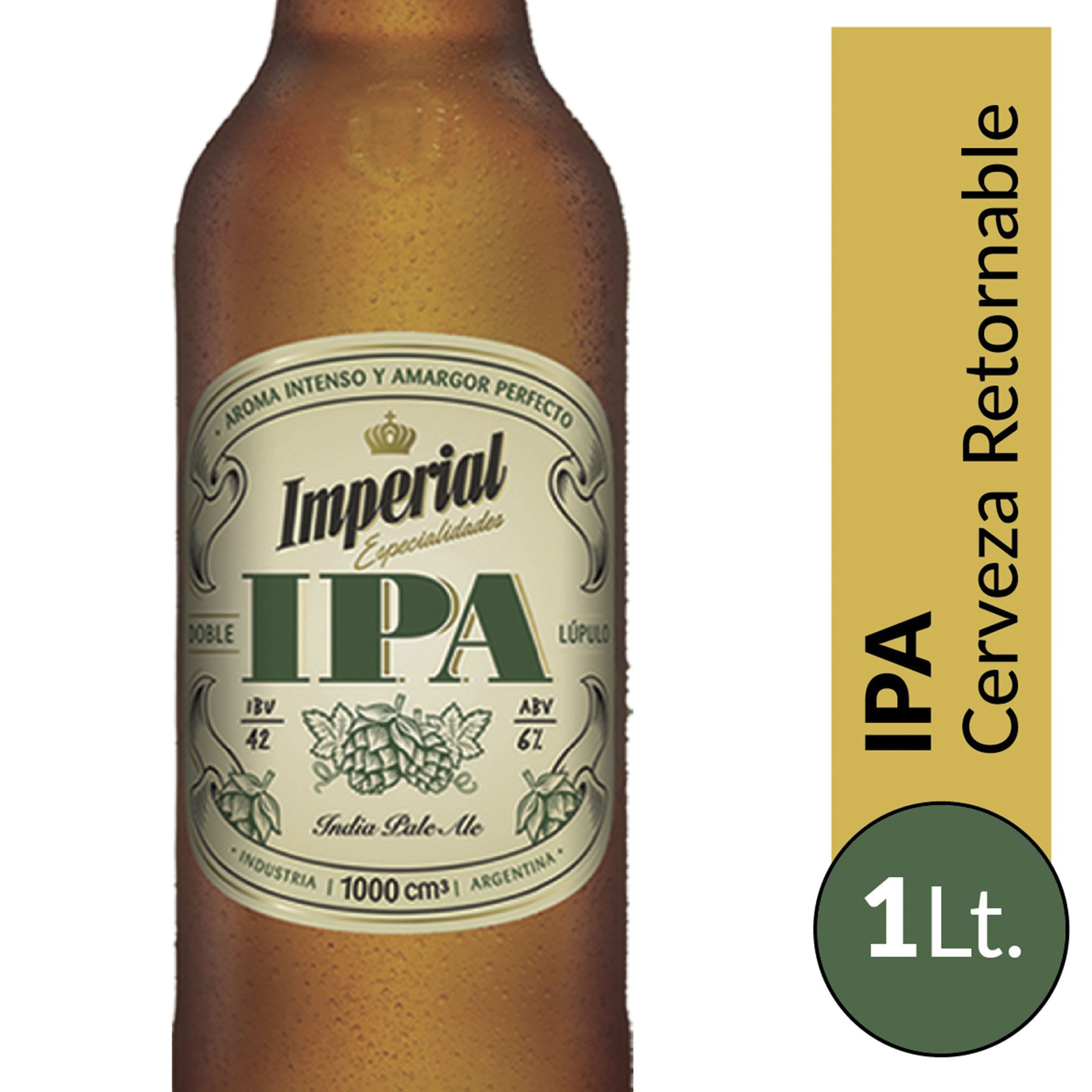 Cerveza rubia Imperial Ipa 1 lt