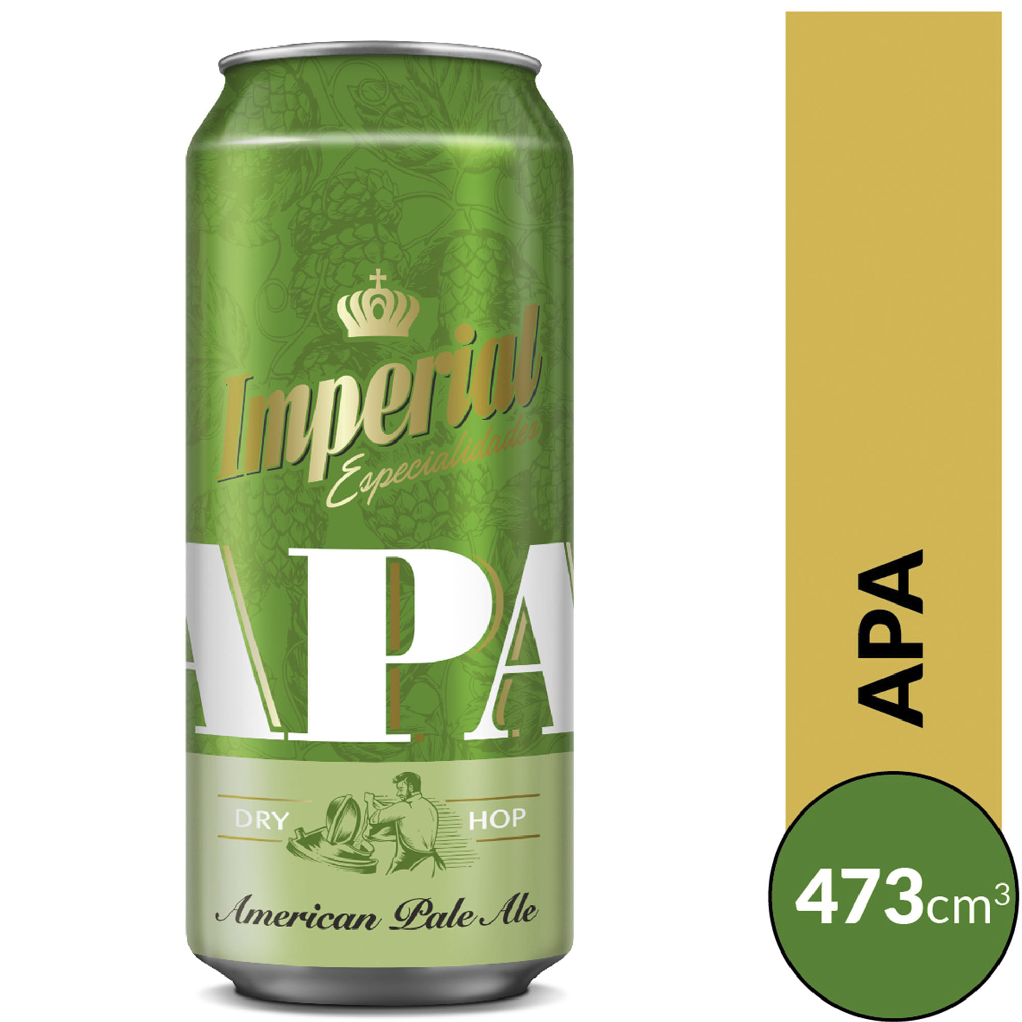 Cerveza rubia Imperial Apa 473 ml