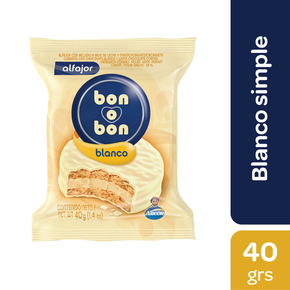 Alfajor Bon O Bon blanco 40 g