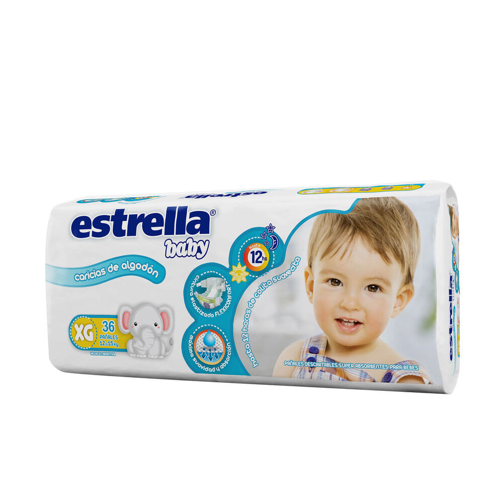 Pañales Estrella baby talle XG 36 u.
