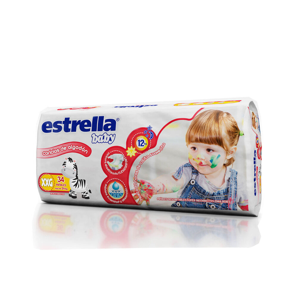 Pañales Estrella talle XXG 34 u.