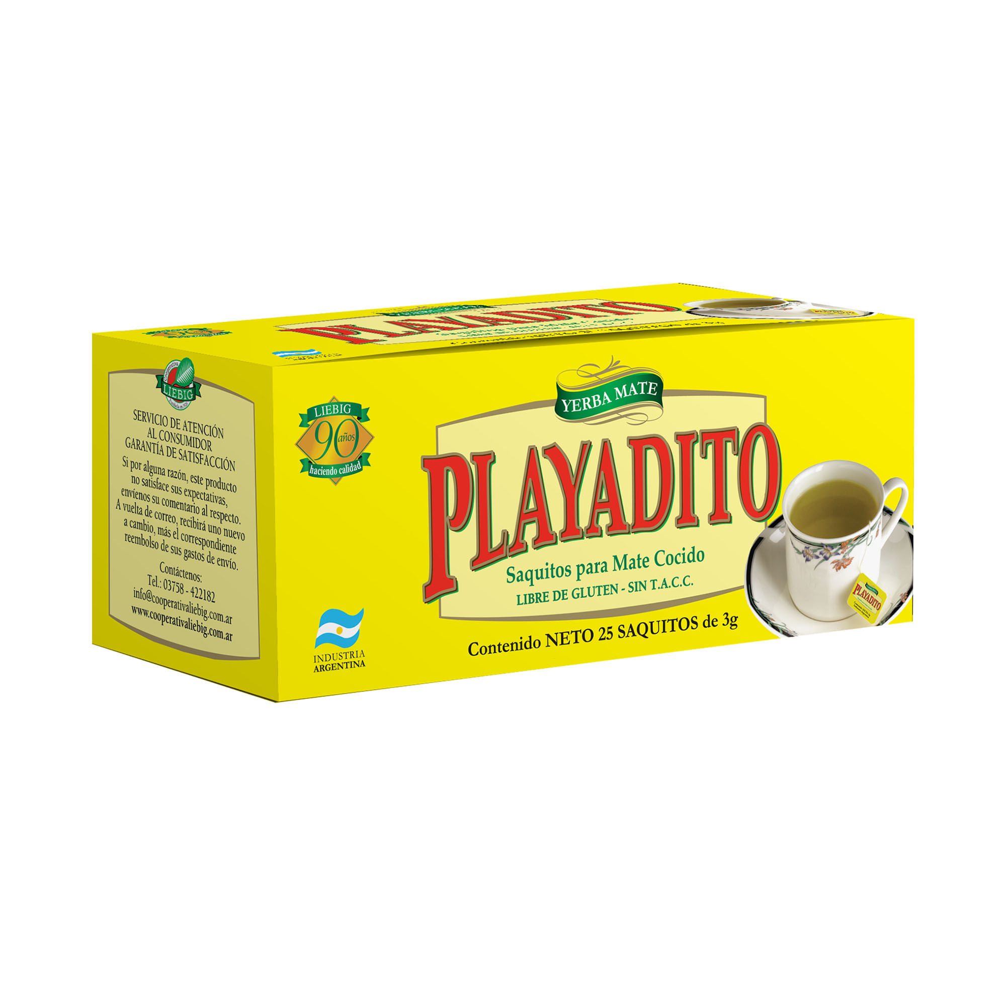 Mate cocido en saquitos Playadito x 25 uni