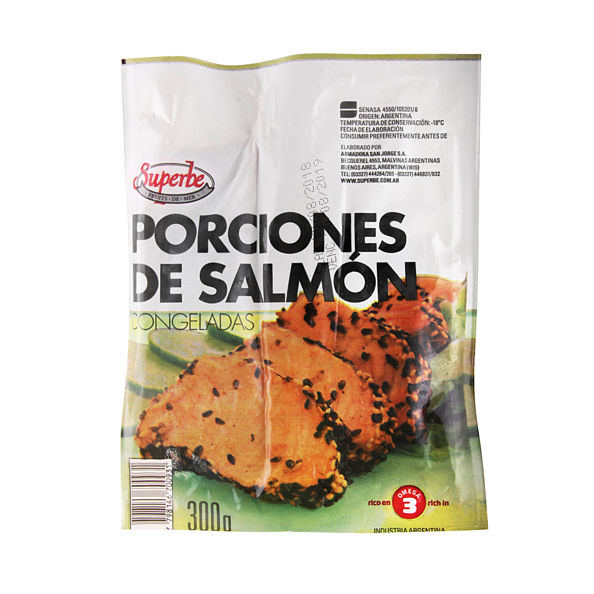 Salmón congelado Superbe 300 g.