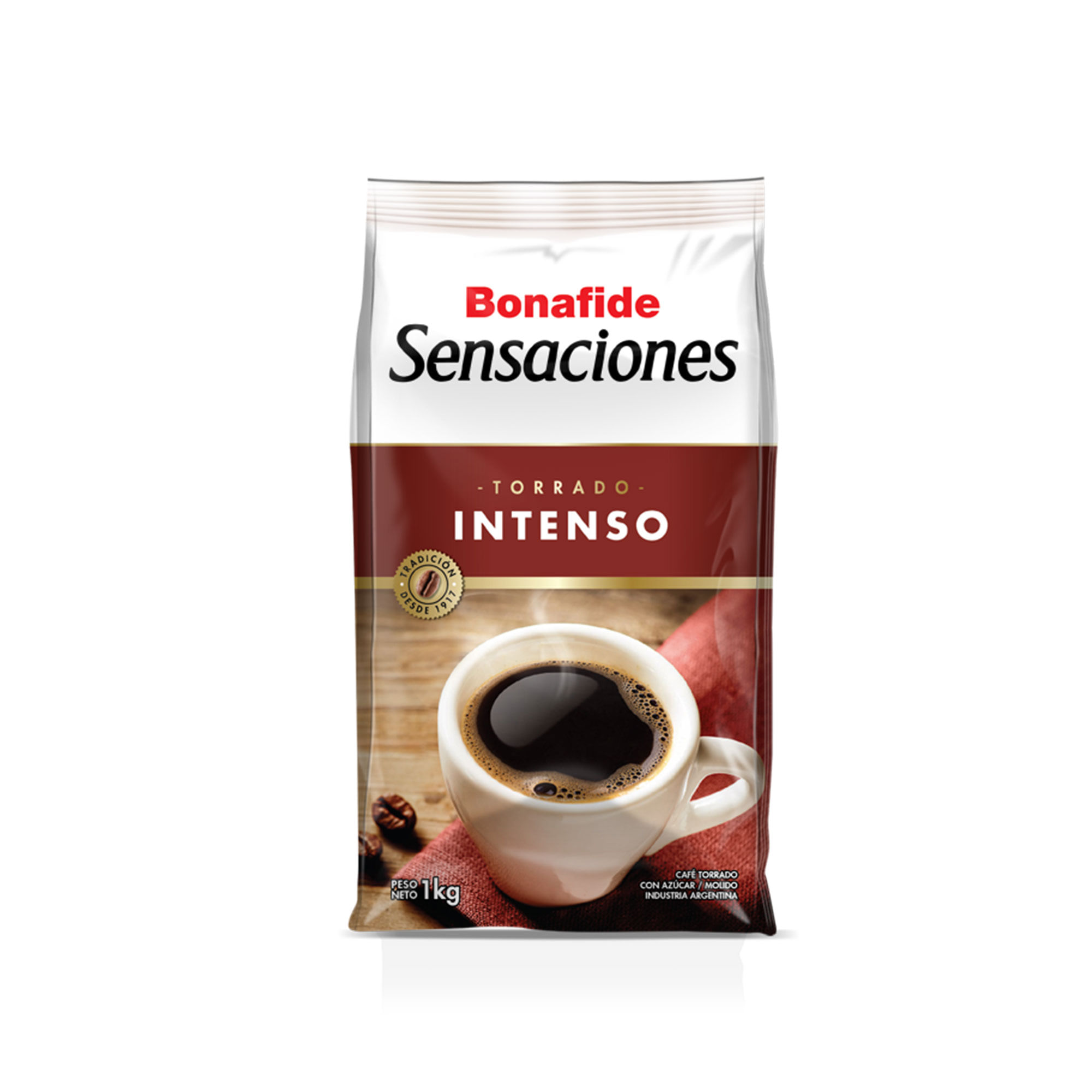 Café molido torrado intenso Bonafide Sensaciones 1 kg.