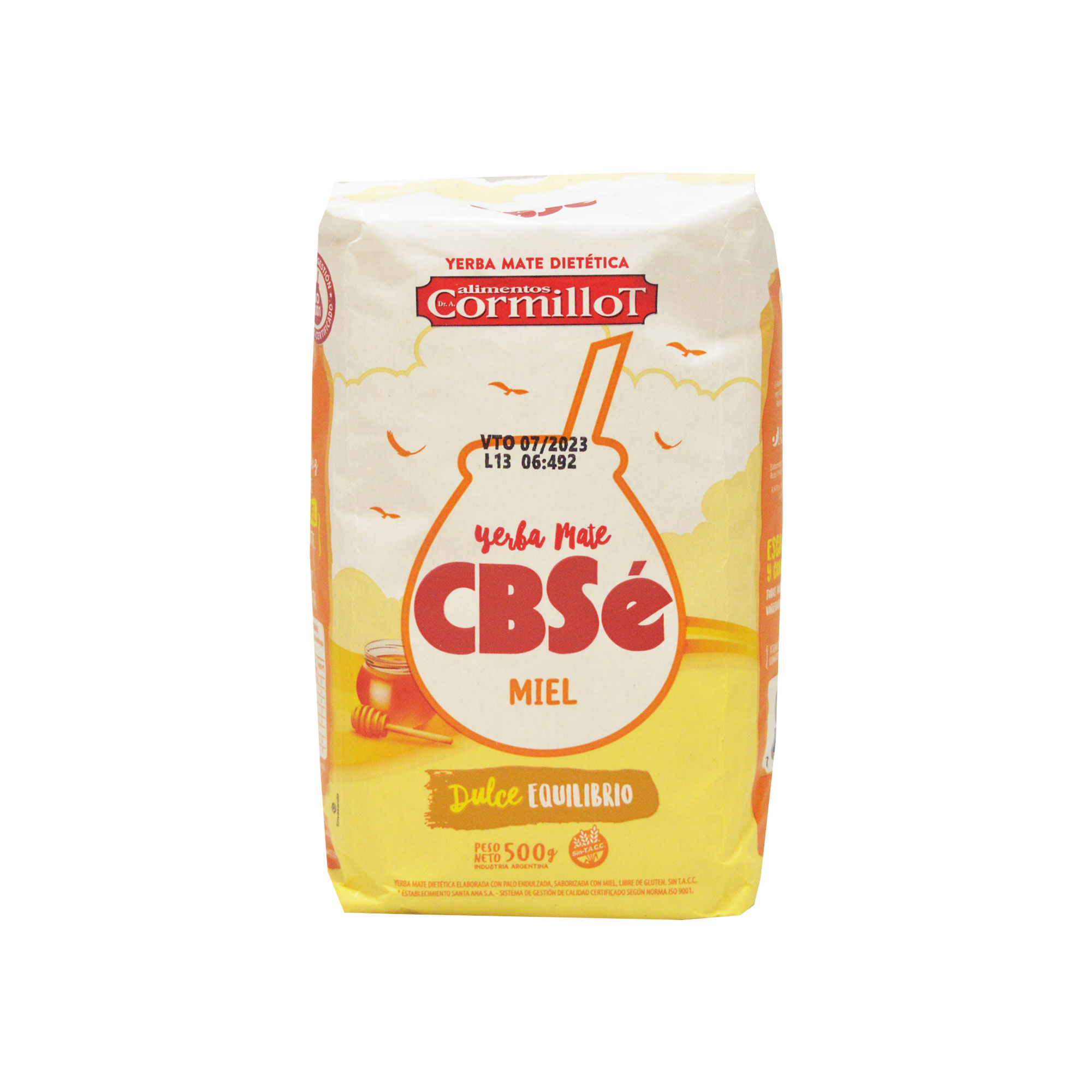 Yerba mate Cbsé miel 500 g.