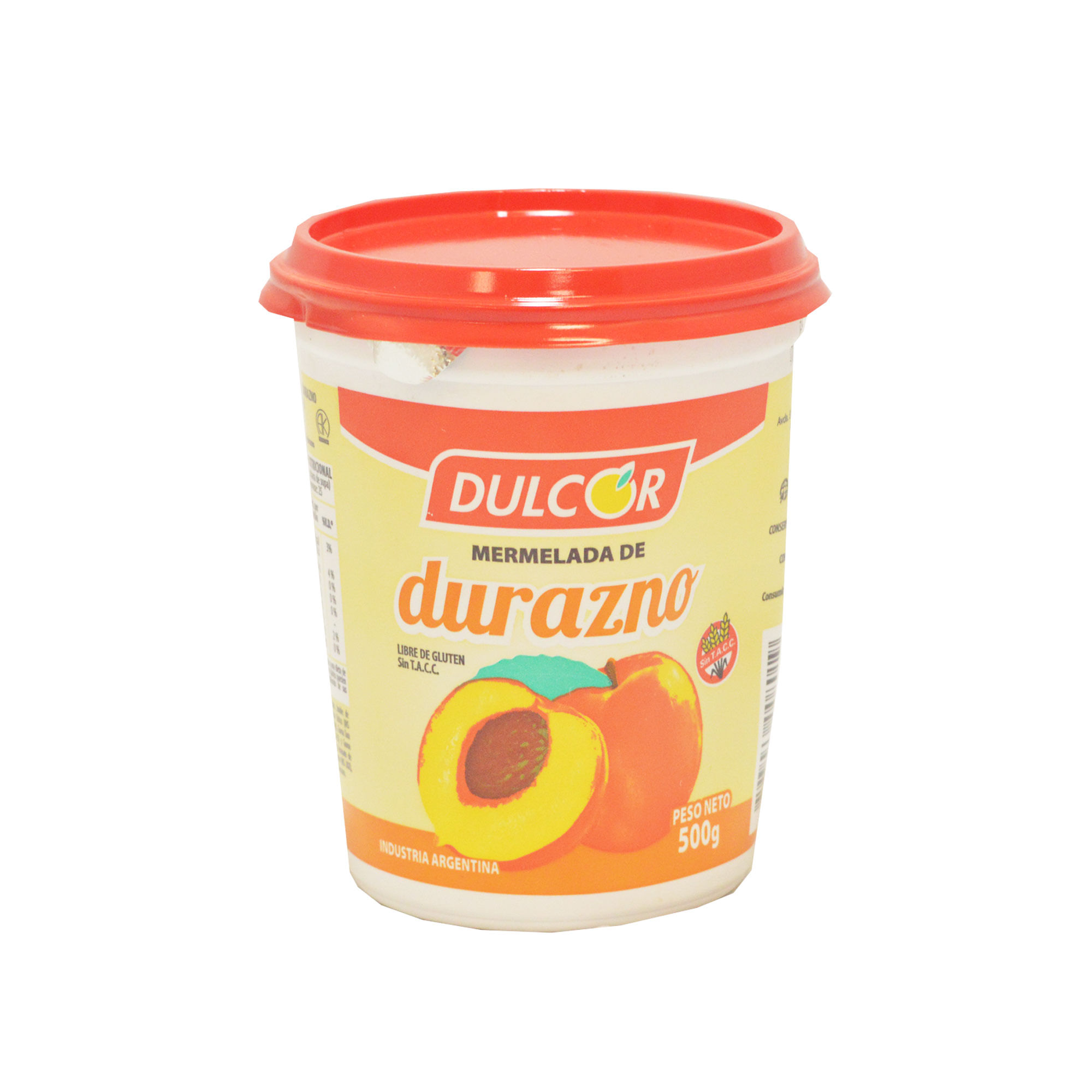 Mermelada de durazno Dulcor pote 500 g.