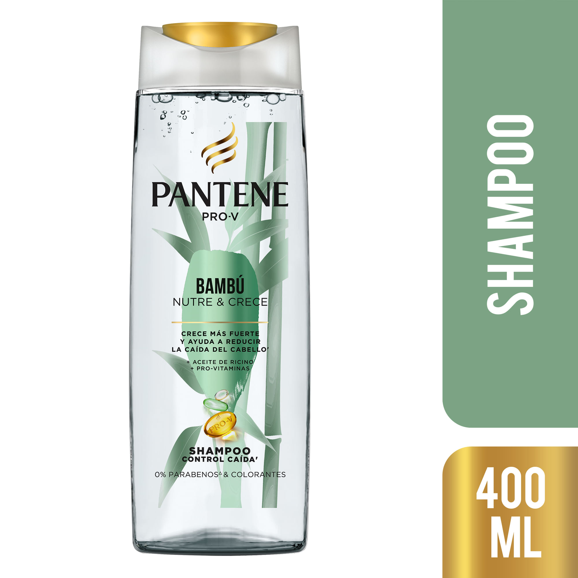 Shampoo Pantene bambú botella 400 cc.
