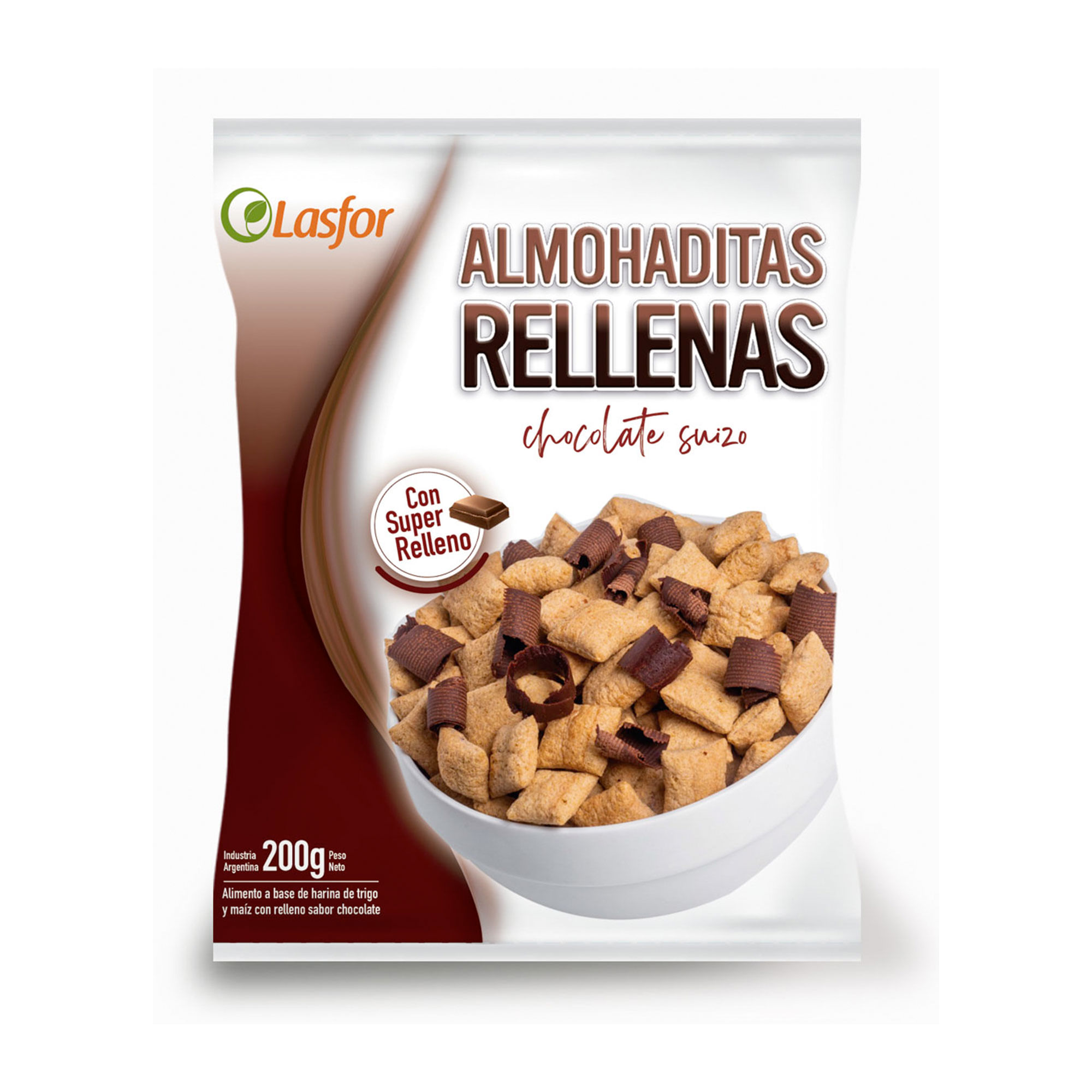 Almohaditas chocolate suizo Lasfor bolsa 200 g.