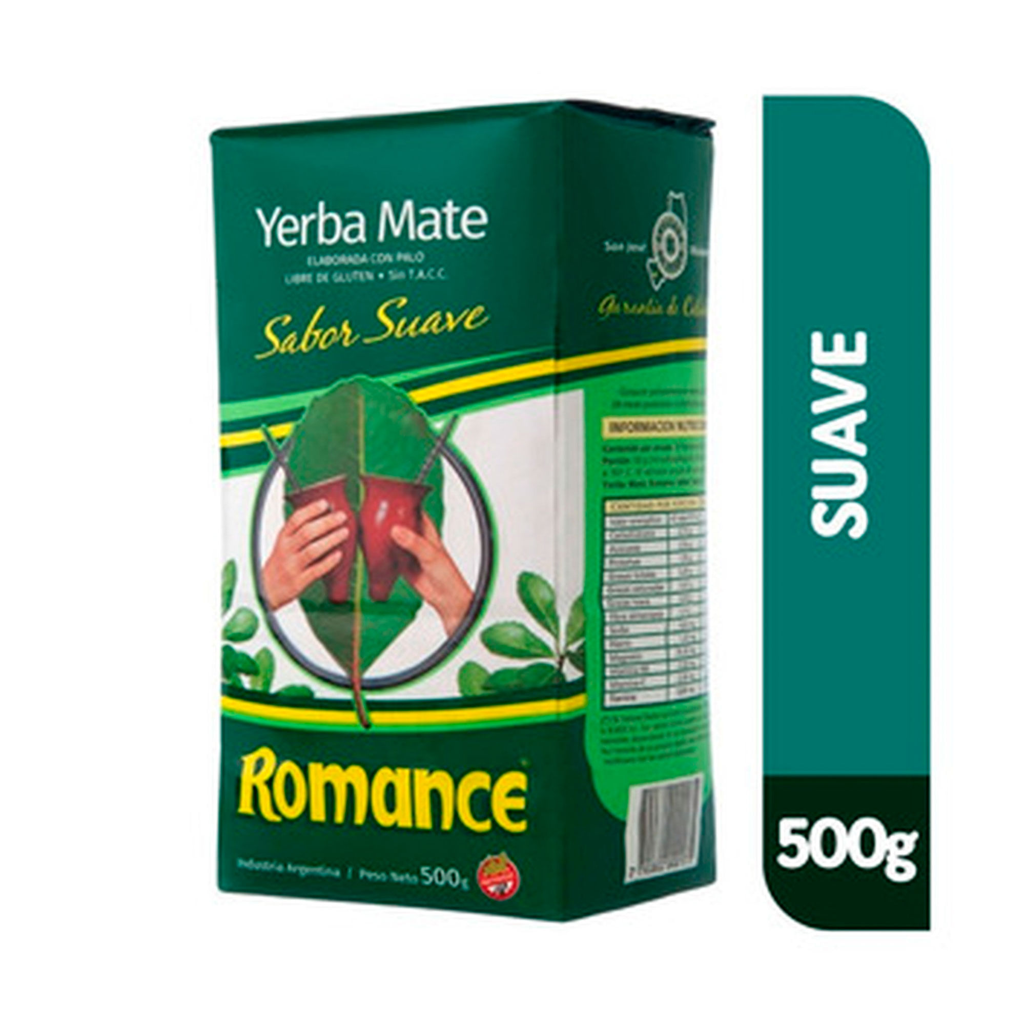 Yerba mate Romance suave 500 g.