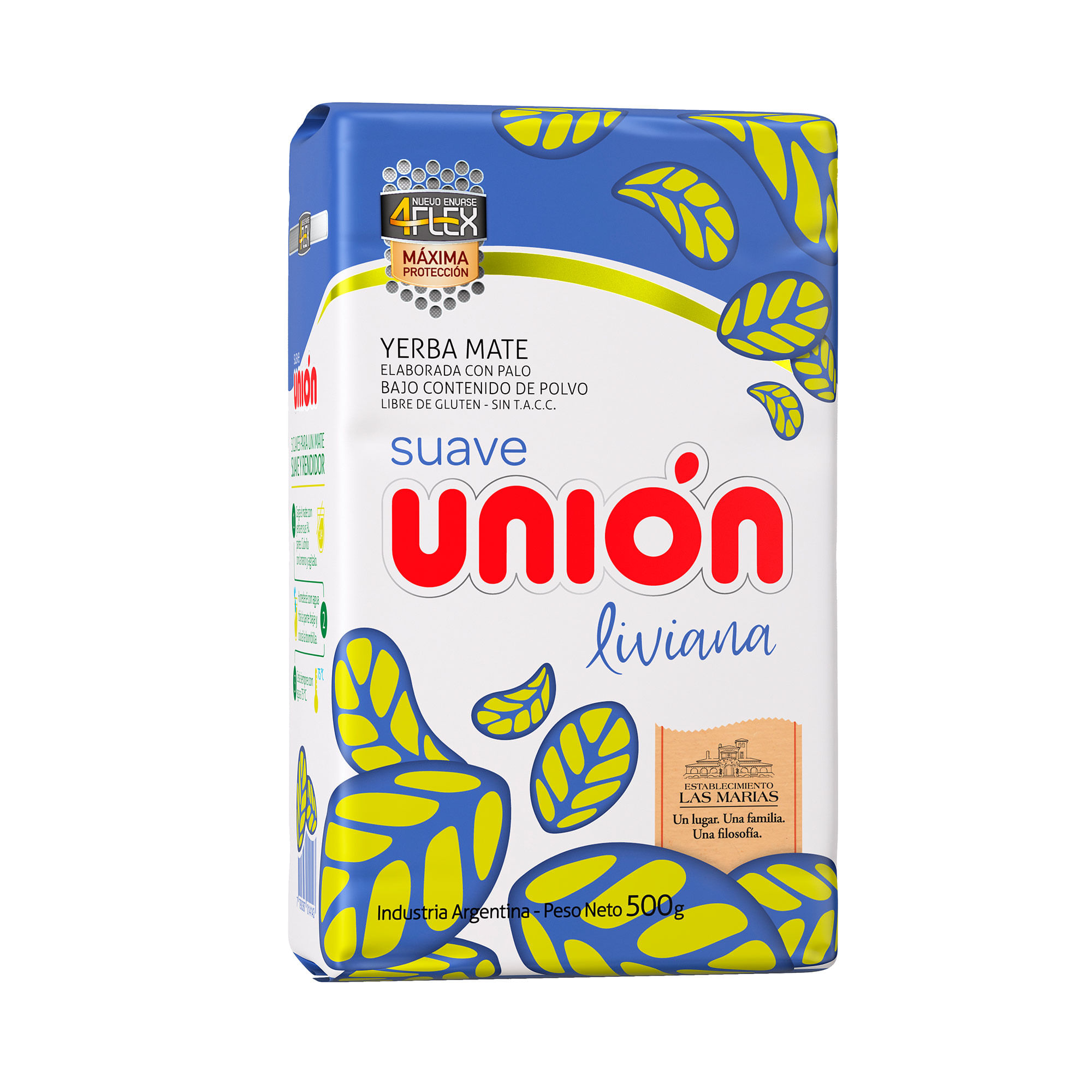 Yerba mate Unión liviana 500 g.