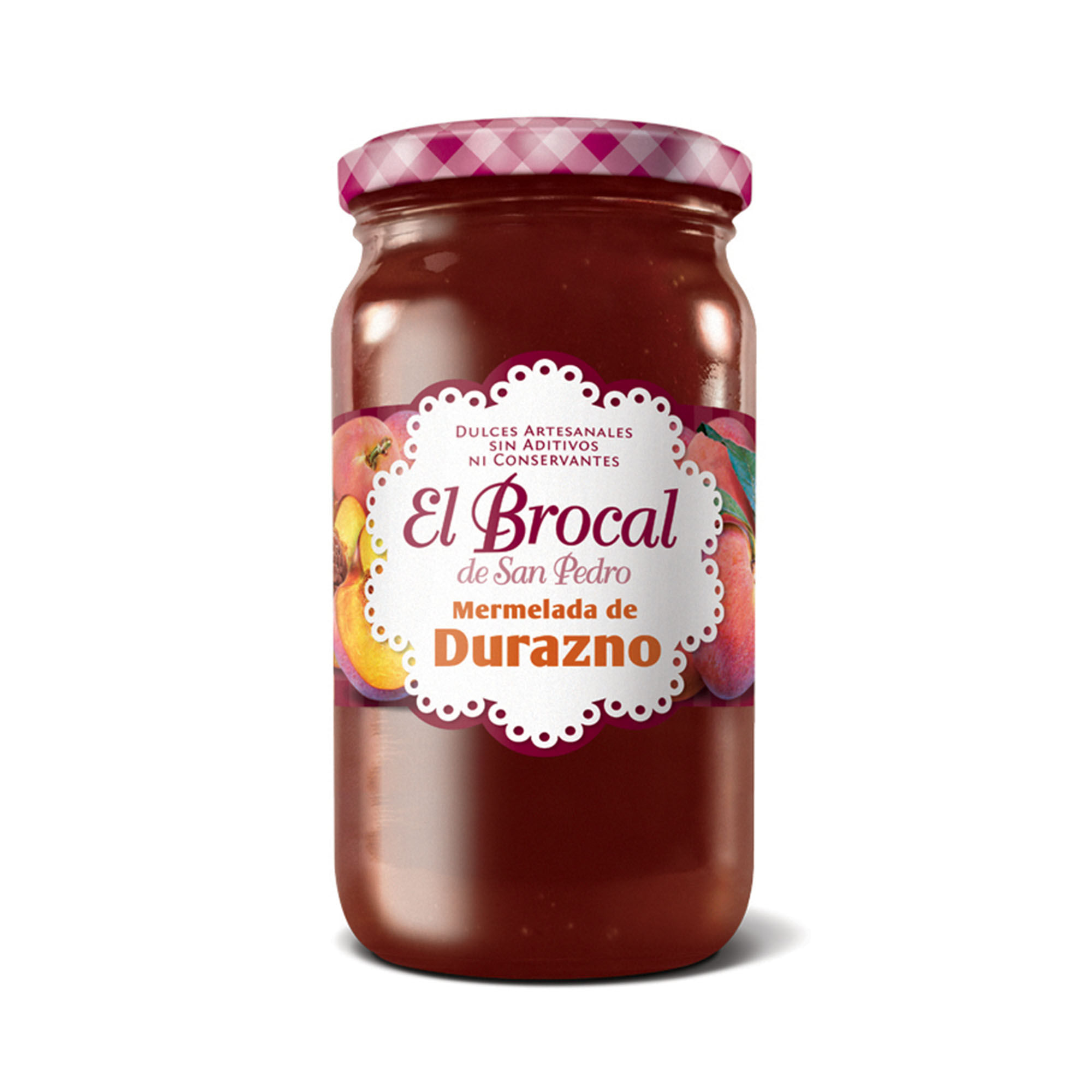 Mermelada El Brocal de durazno frasco 420 g.