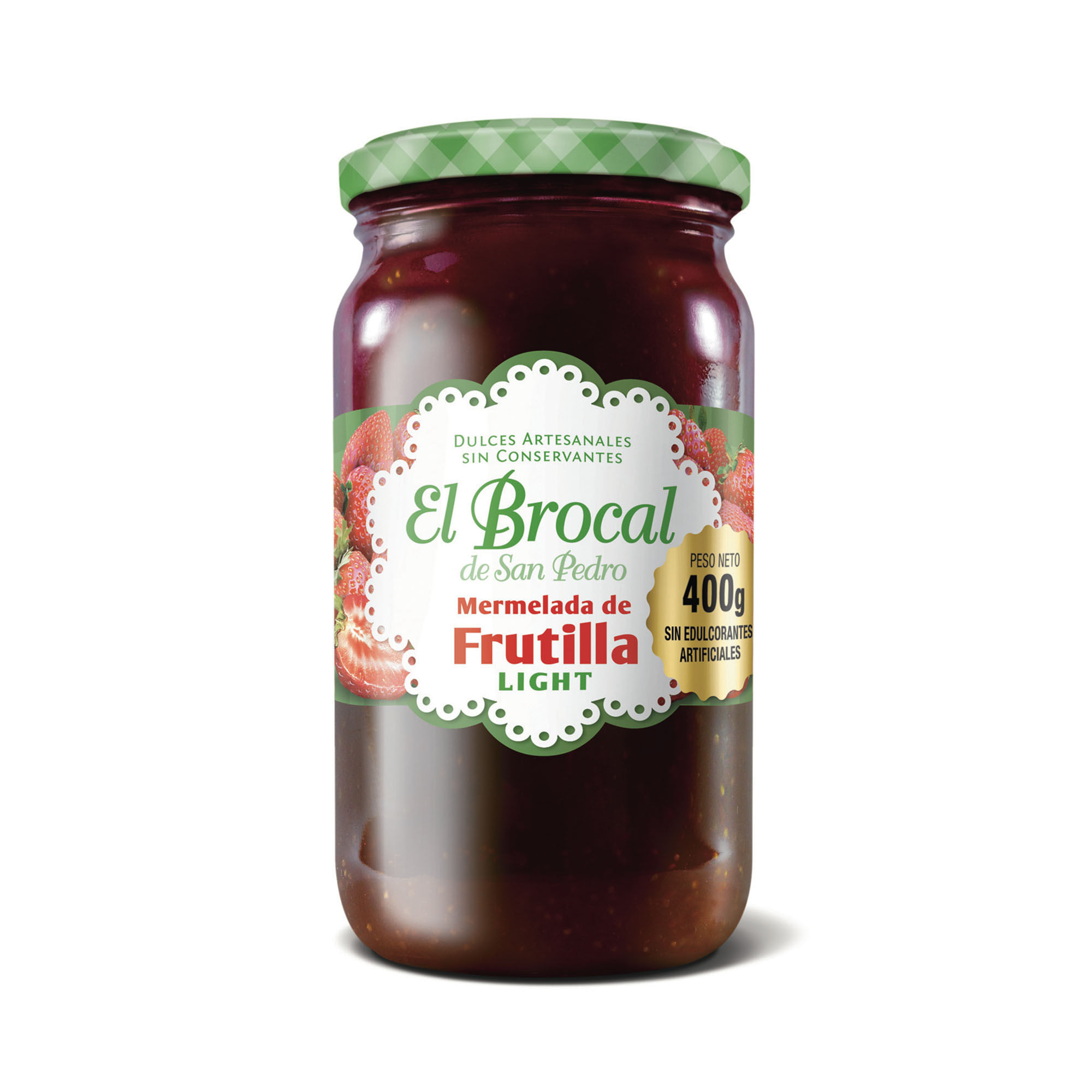 Mermelada El Brocal de frutilla light 400 g.