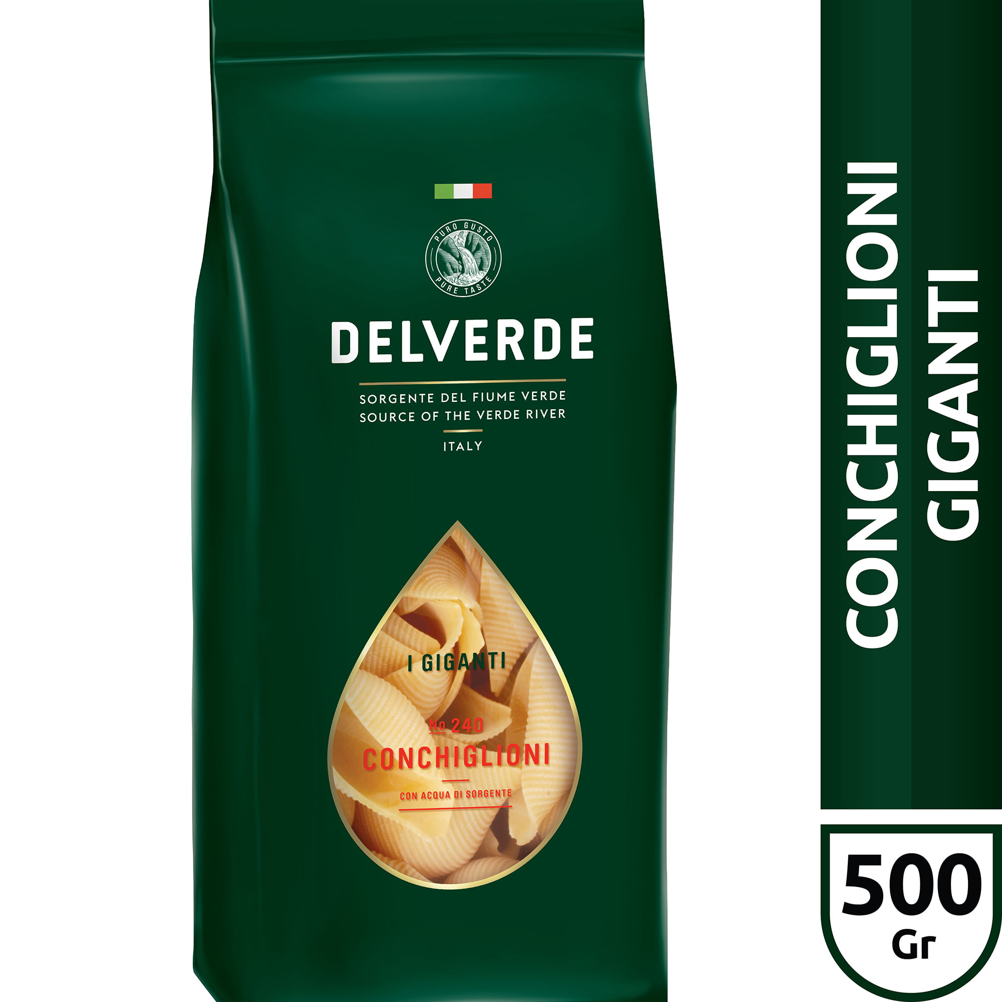 Fideos conchiglioni Delverde grandes 500 g.