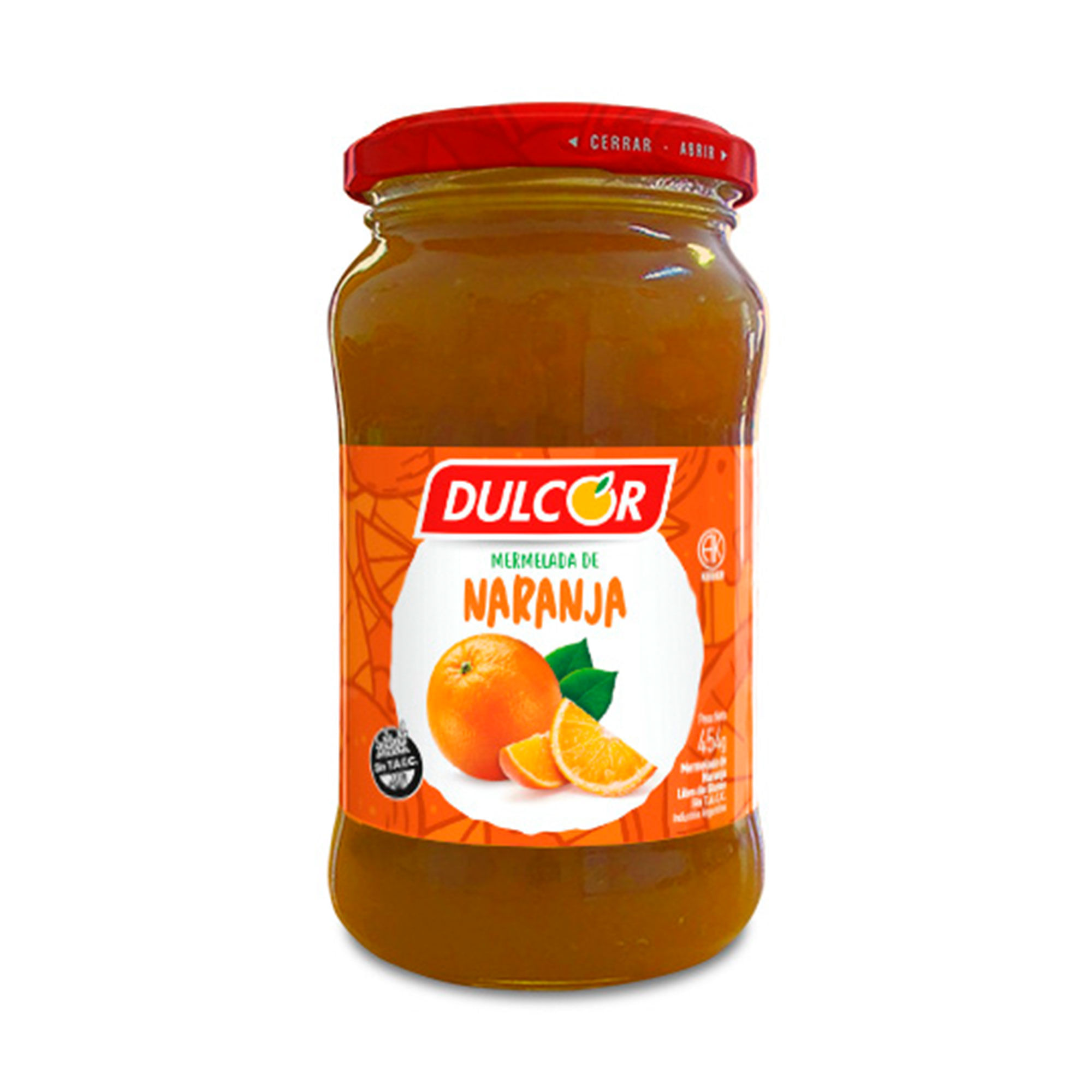 Mermelada naranja Dulcor frasco 454 g.
