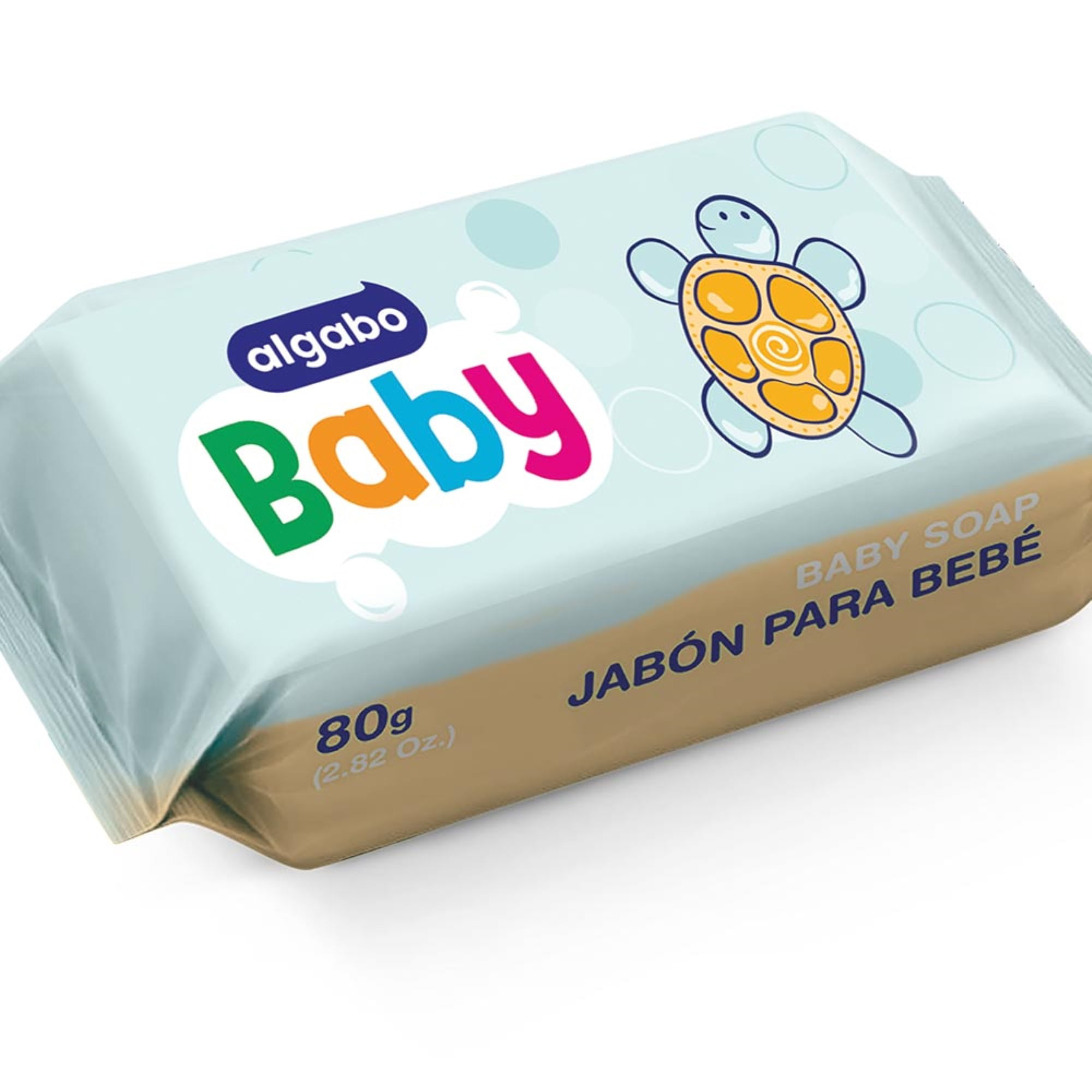 Jabón de tocador para bebe Algabo baby 80 g.