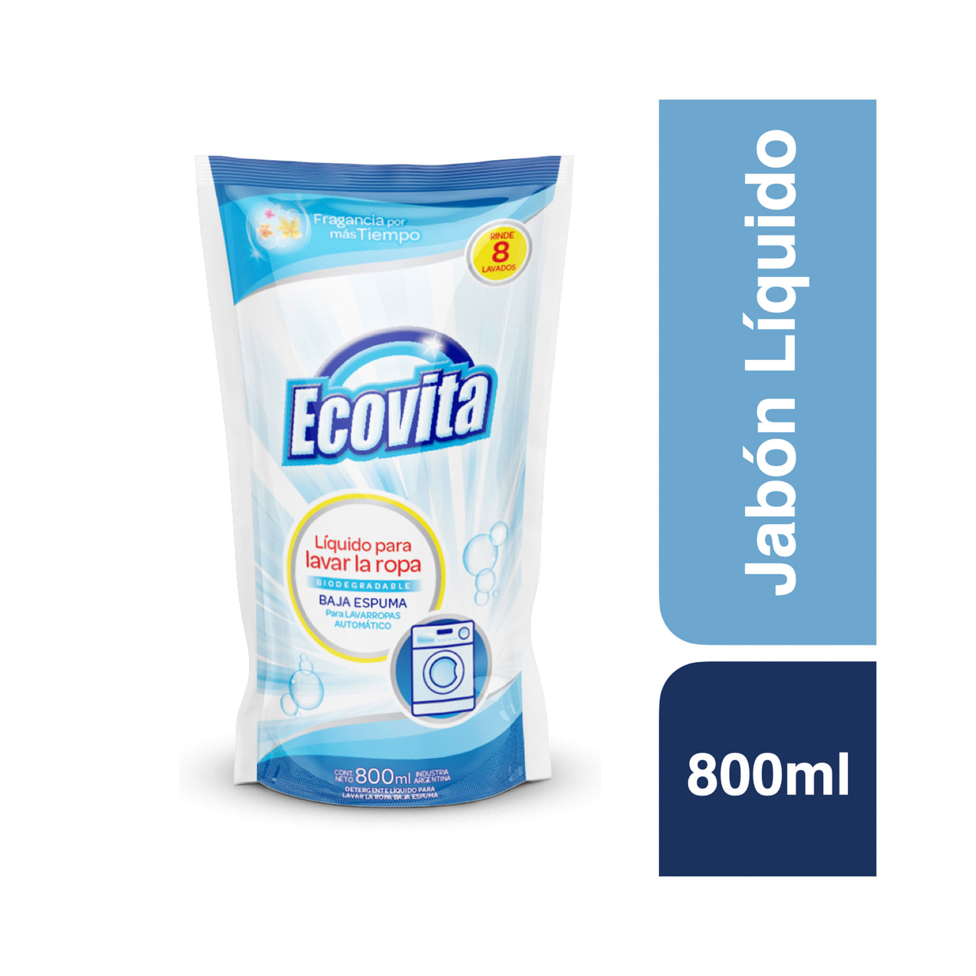 Jabón líquido Ecovita baja espuma repuesto 800 ml