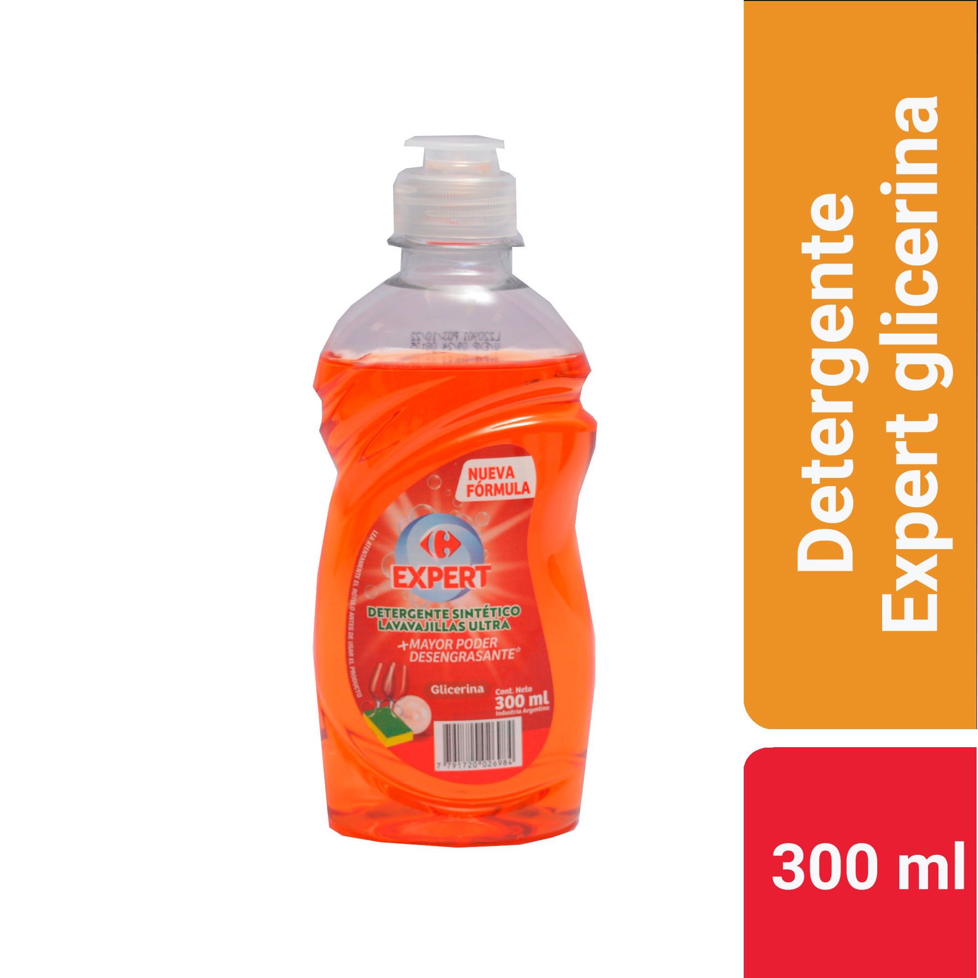 Detergente ultra Carrefour expert glicerina 300 cc.