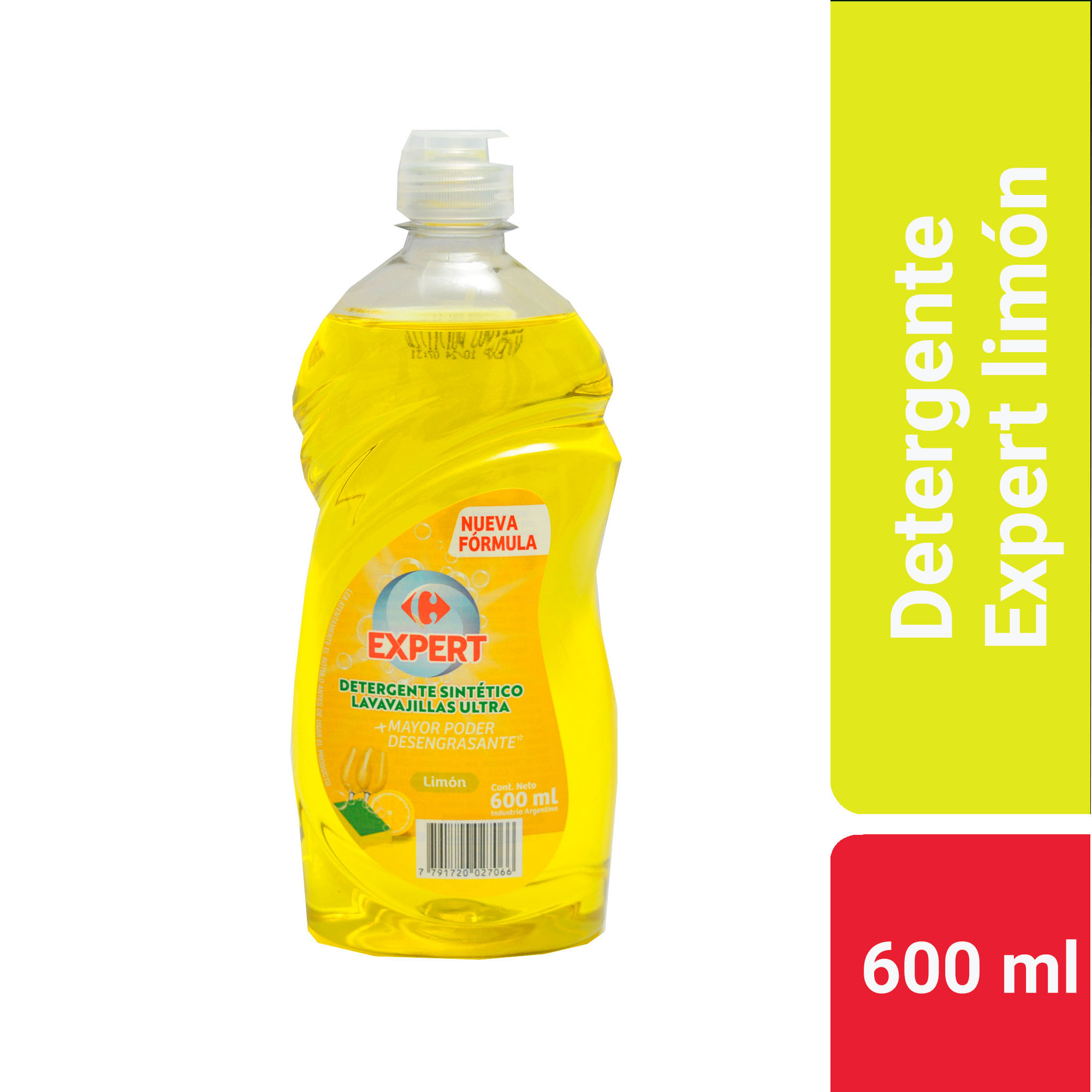 Detergente ultra Carrefour Expert limón 600 ml