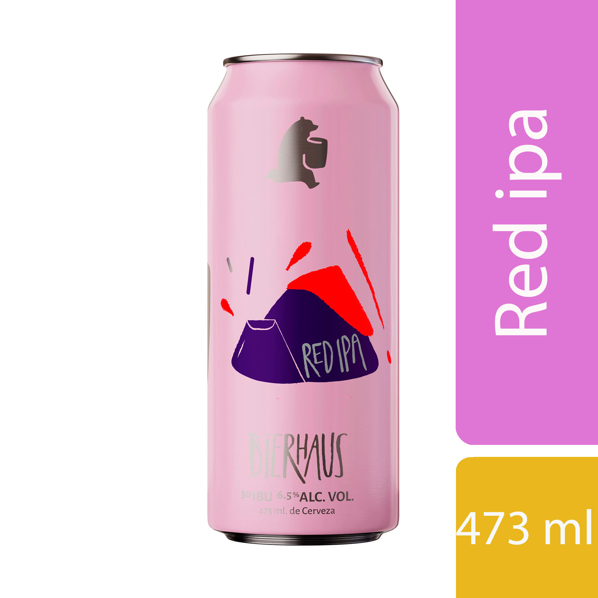 Cerveza Bierhaus Red Ipa 473 ml