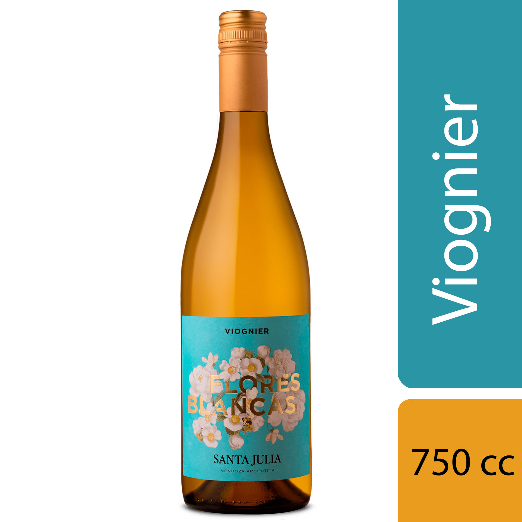 Vino fino blanco Viognier Flores Blancas 750 ml