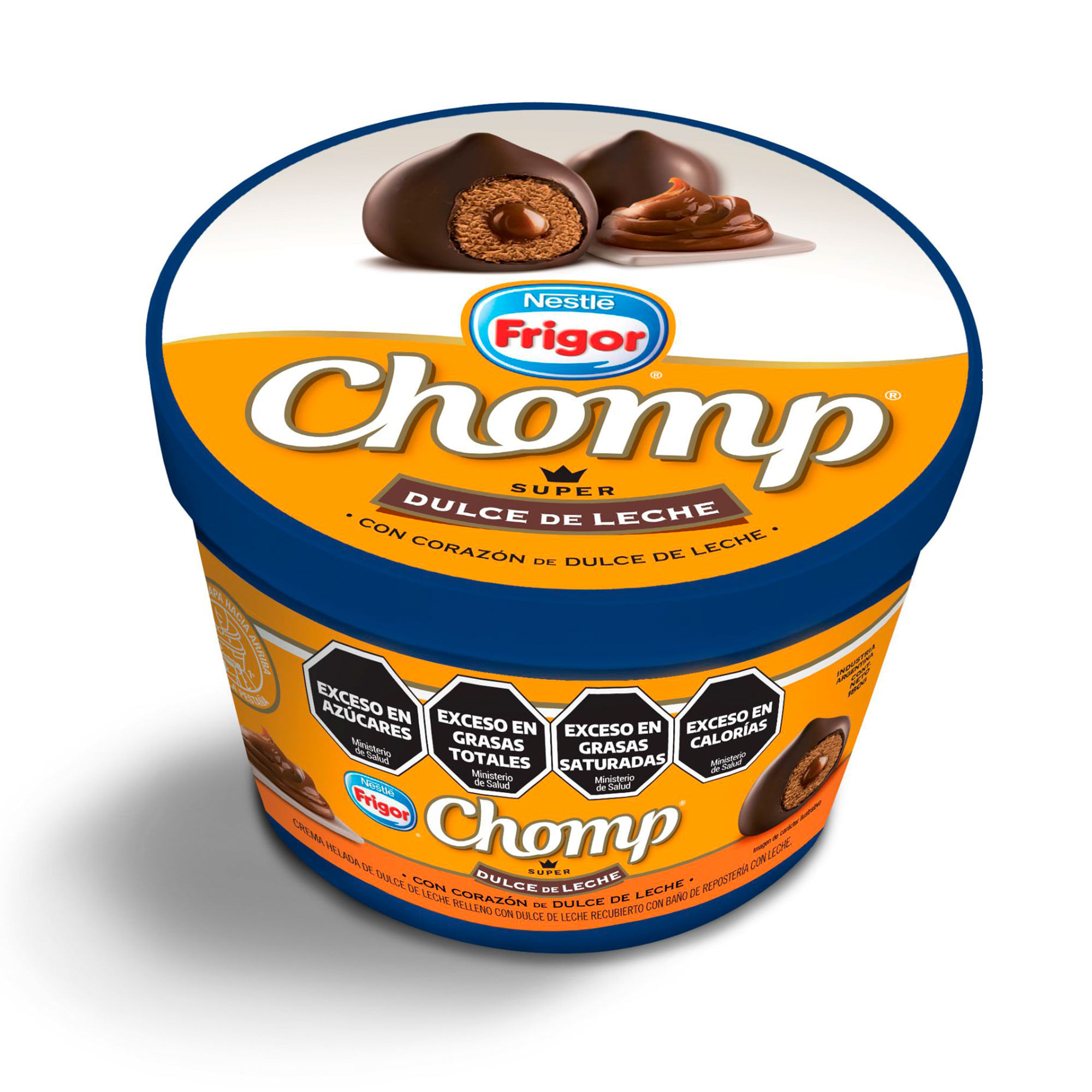 Bocadito helado Frigor dulce de leche chomp pote 180 g
