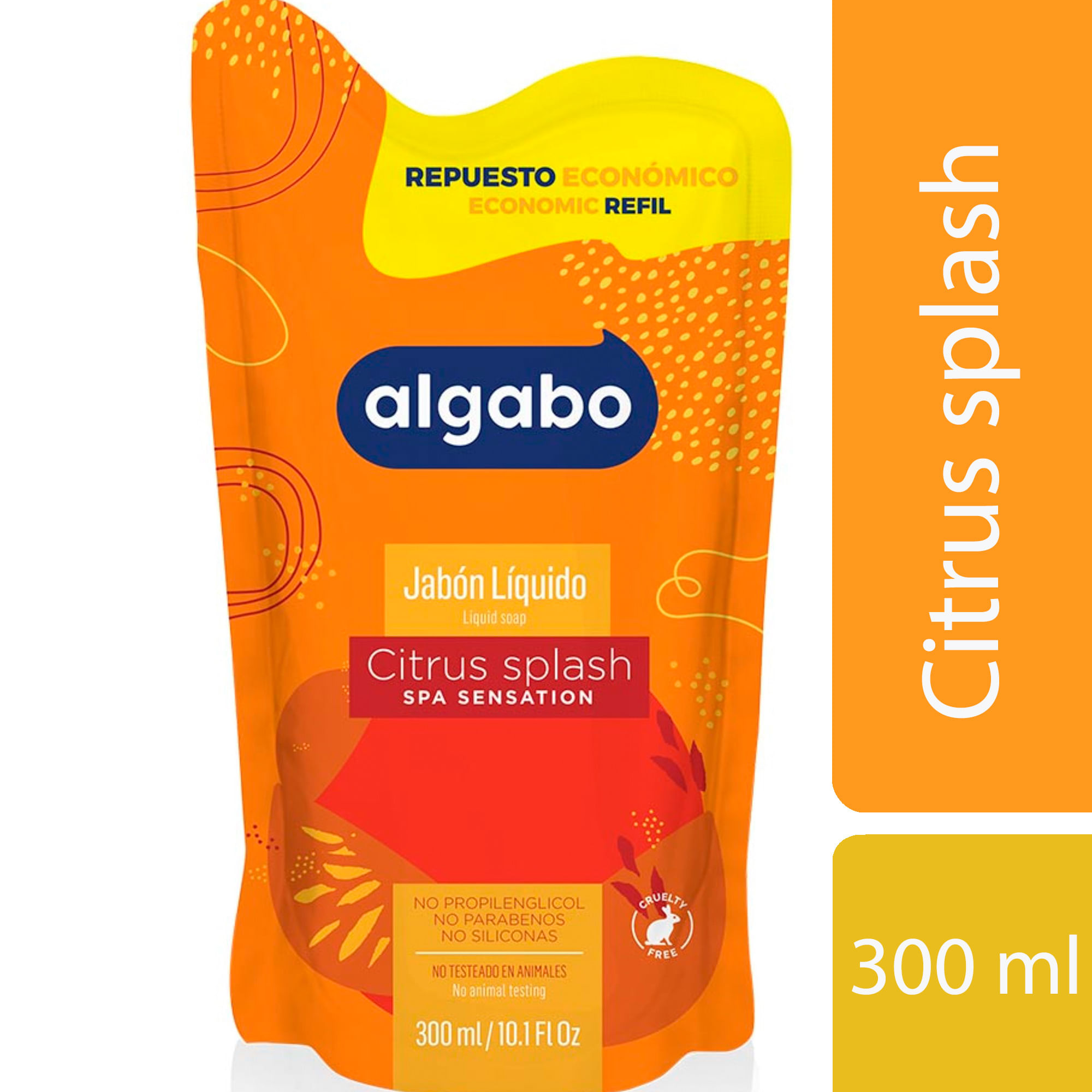 Jabón líquido Algabo citrus splash repuesto 300 ml