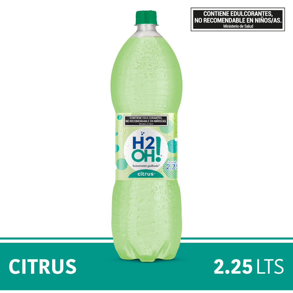 Agua saborizada citrus H2OH con gas 2,25 lts