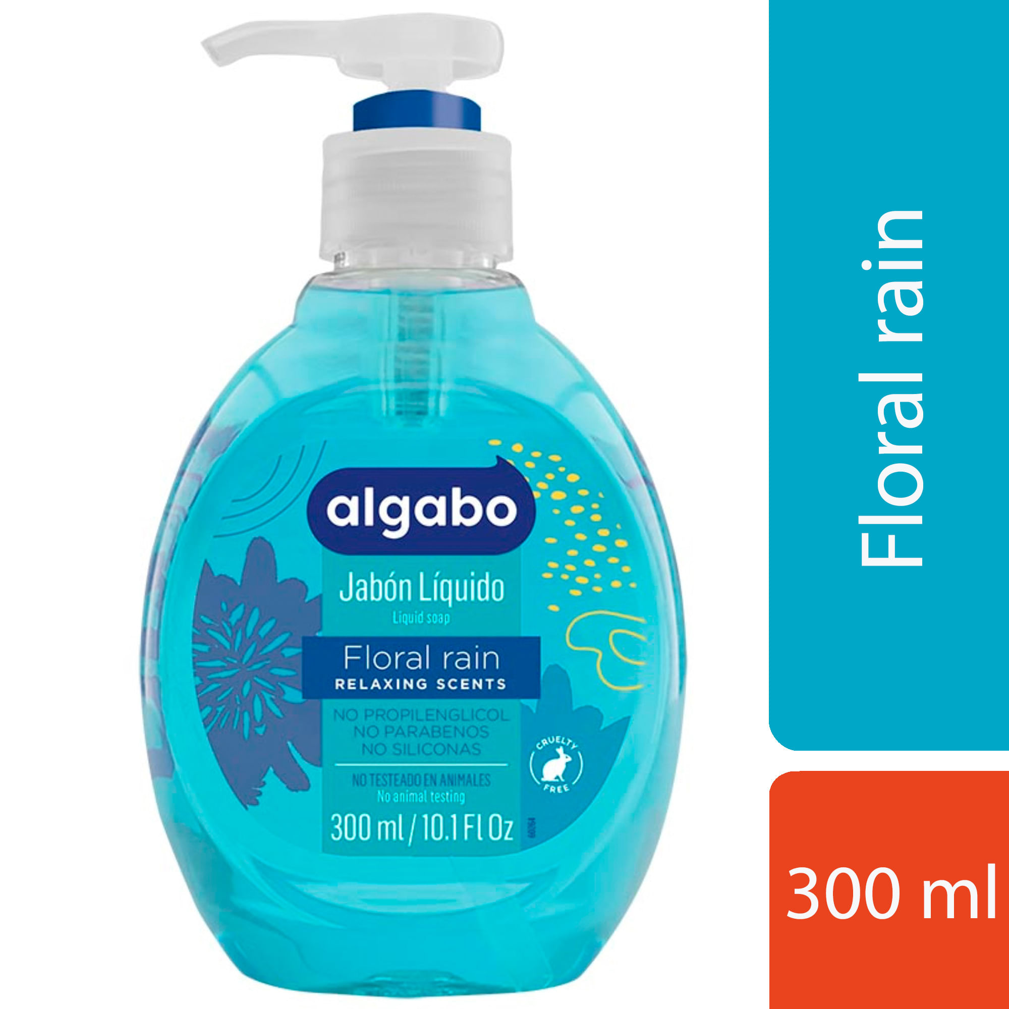 Jabón líquido Algabo floral rain 300 cc.