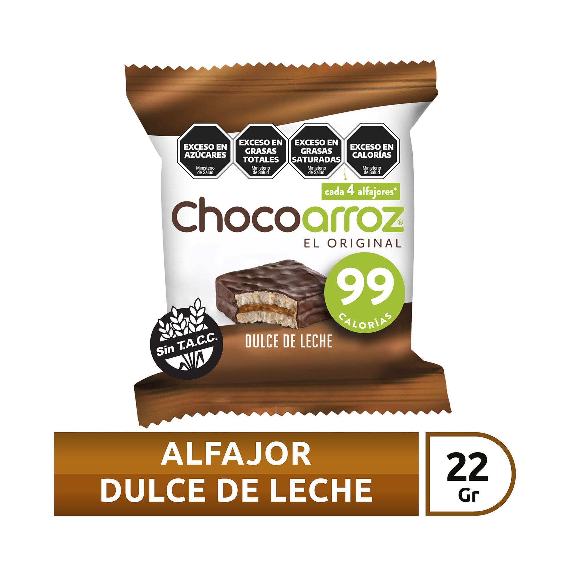 Alfajor arroz dulce leche Chocoarroz 22 g