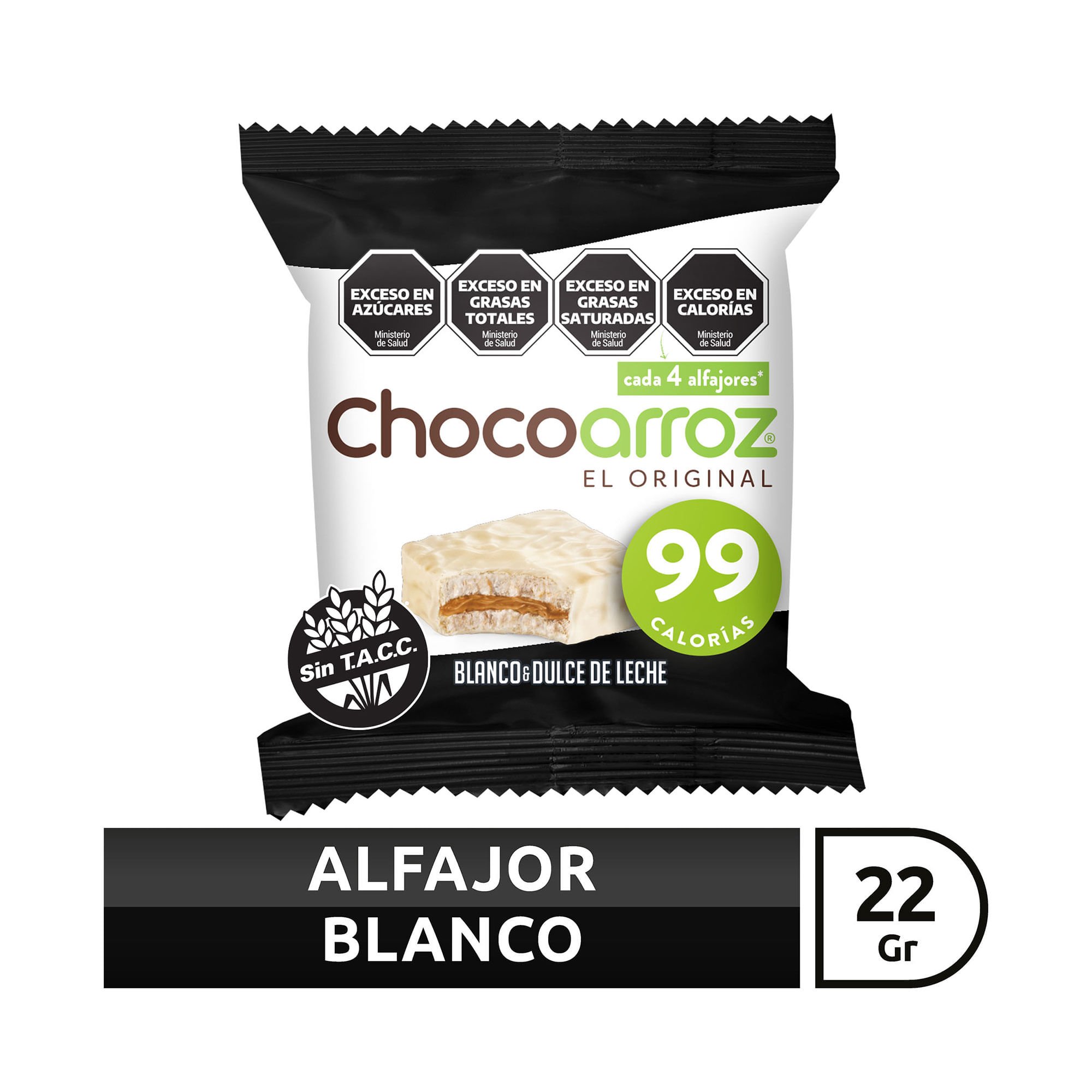 Alfajor arroz chocolate blanco Chocoarroz 22 g