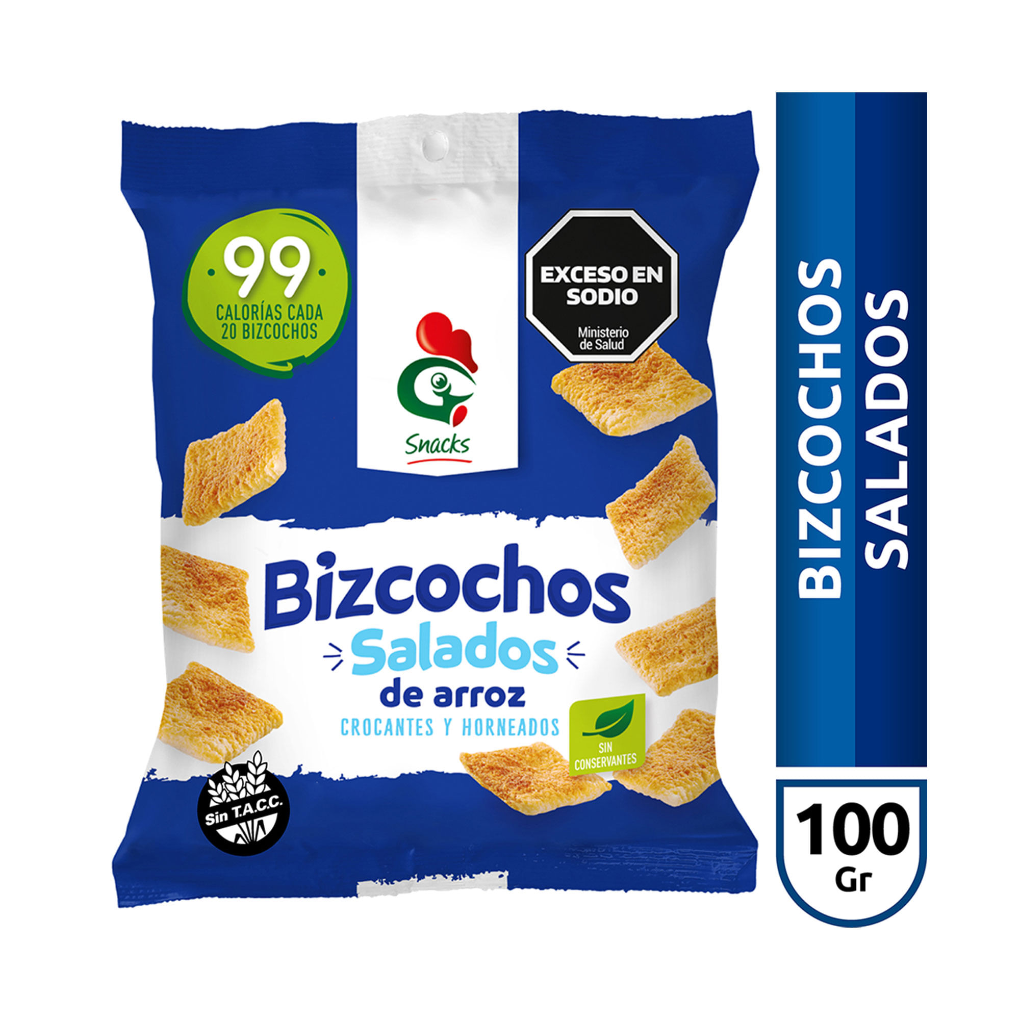 Bizcochos de arroz salados Gallo snacks 100 g.
