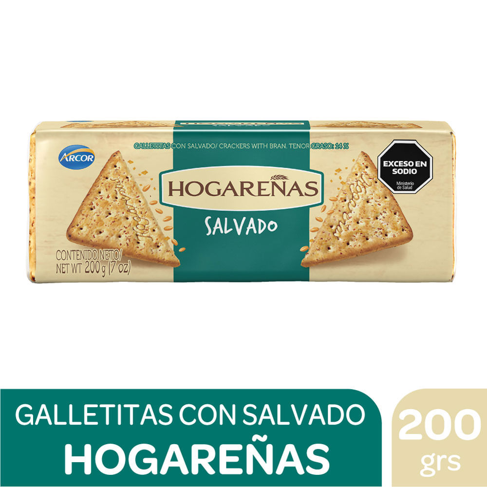 Galletitas salvado Hogareñas 200 g.