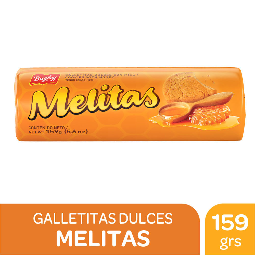 Galletitas dulces Melitas vainilla miel 159 g.