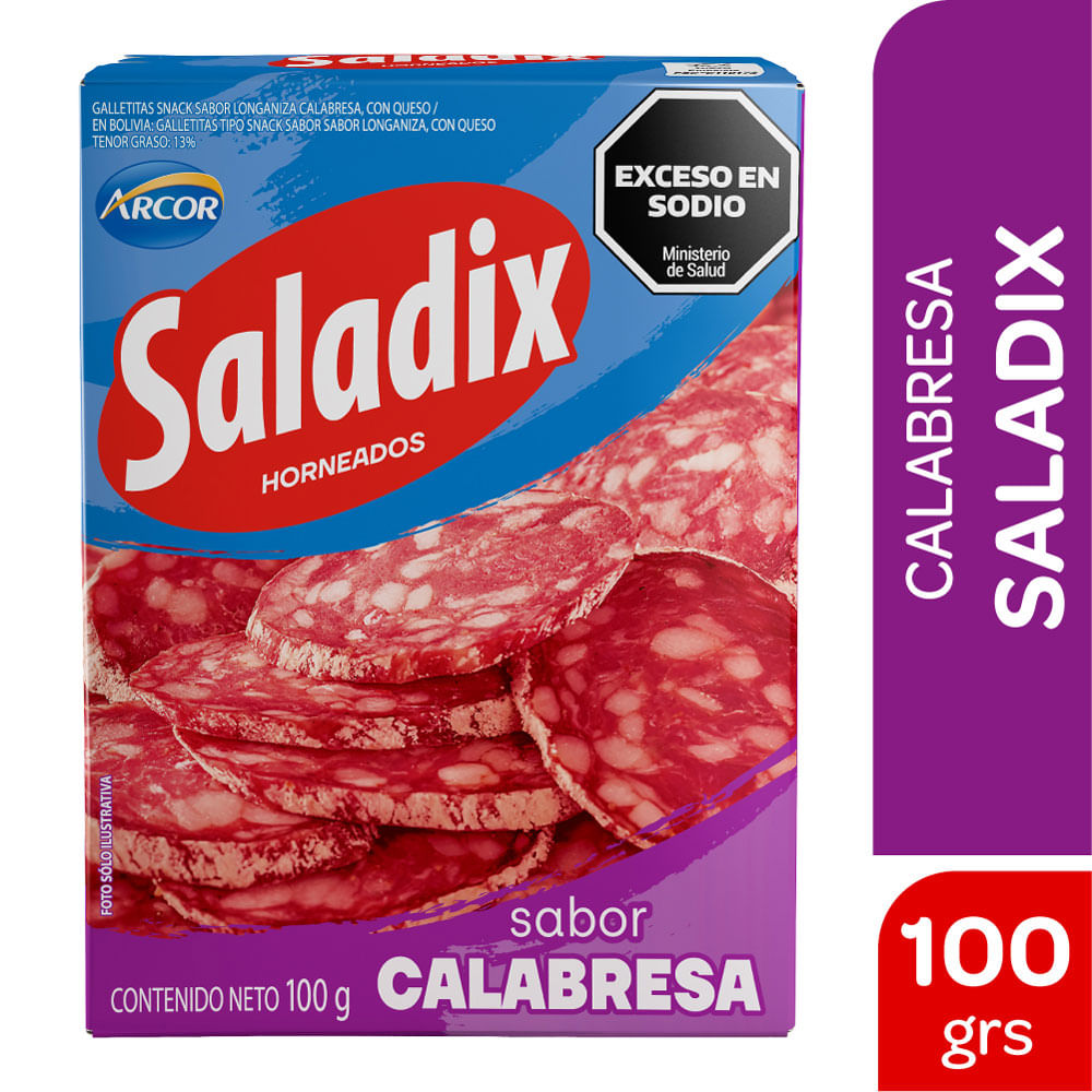 Galletitas snacks Saladix de calabresa 100 grs