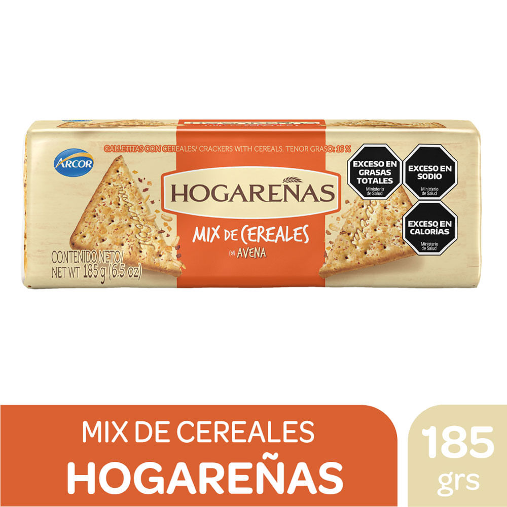 Galletitas Hogareñas mix de cereales 185 g.