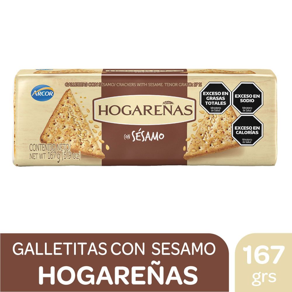 Galletitas Hogareñas sésamo 167 g.
