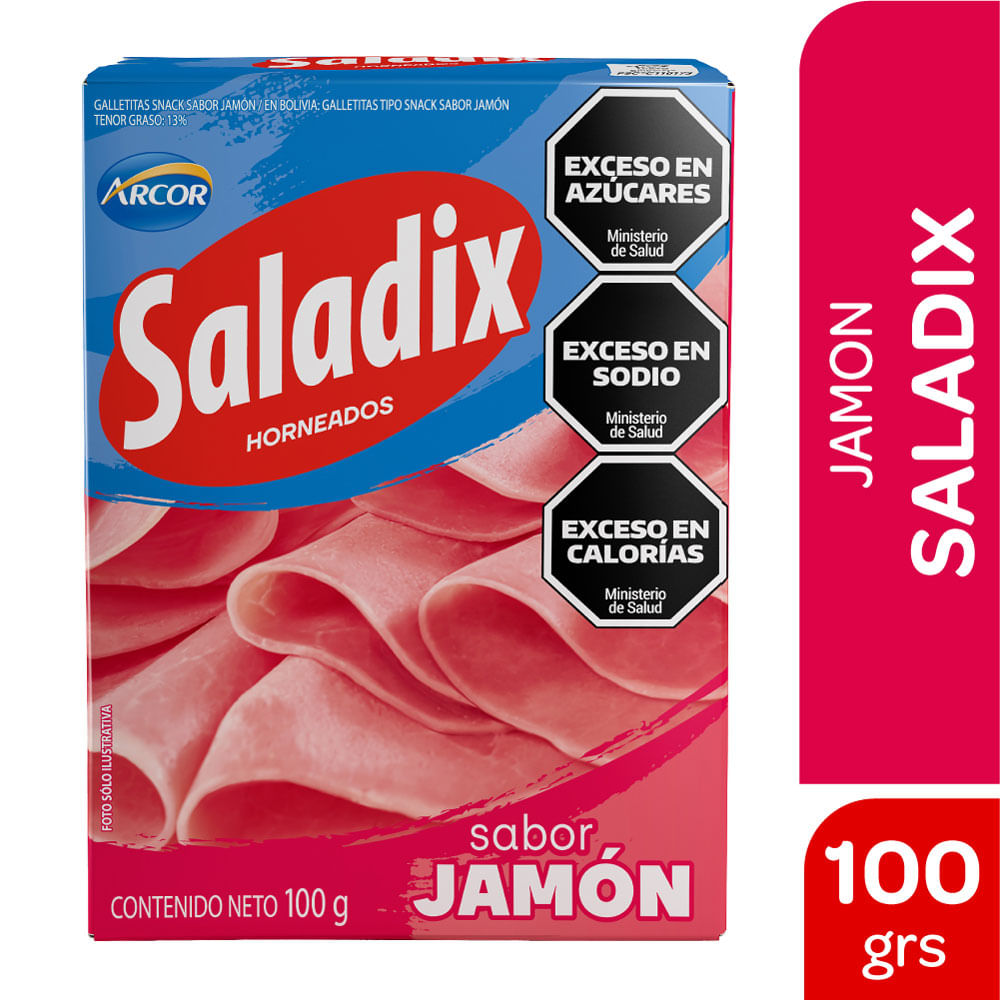 Galletitas snacks Saladix sabor jamón 100 grs